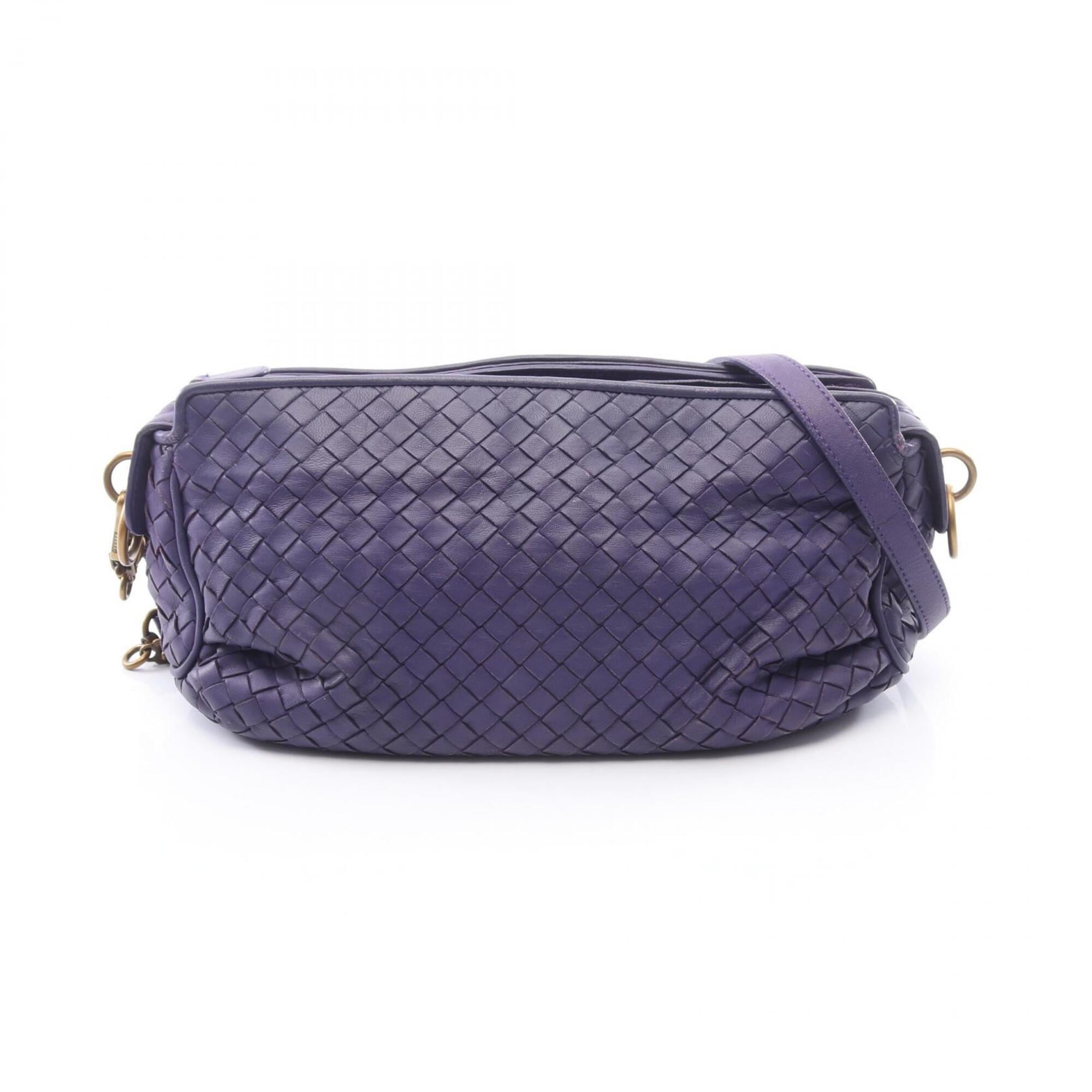Bottega Veneta Purple Intrecciato Shoulder Bag (Pre-Owned)