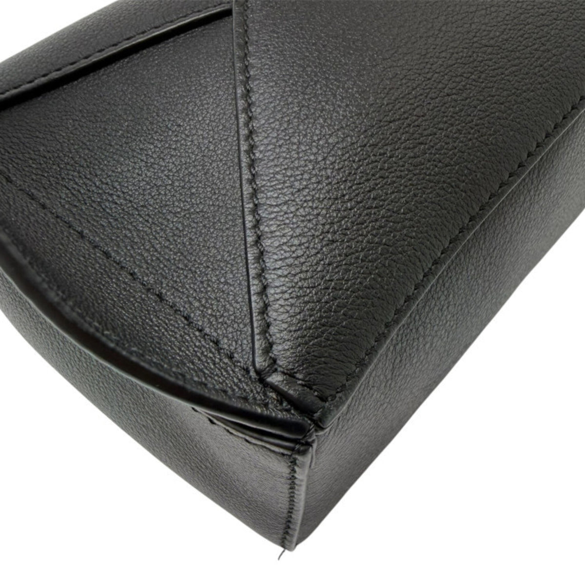 Loewe Puzzle Black Leather Fanny Pack Sling Bag (Pre-Owned)