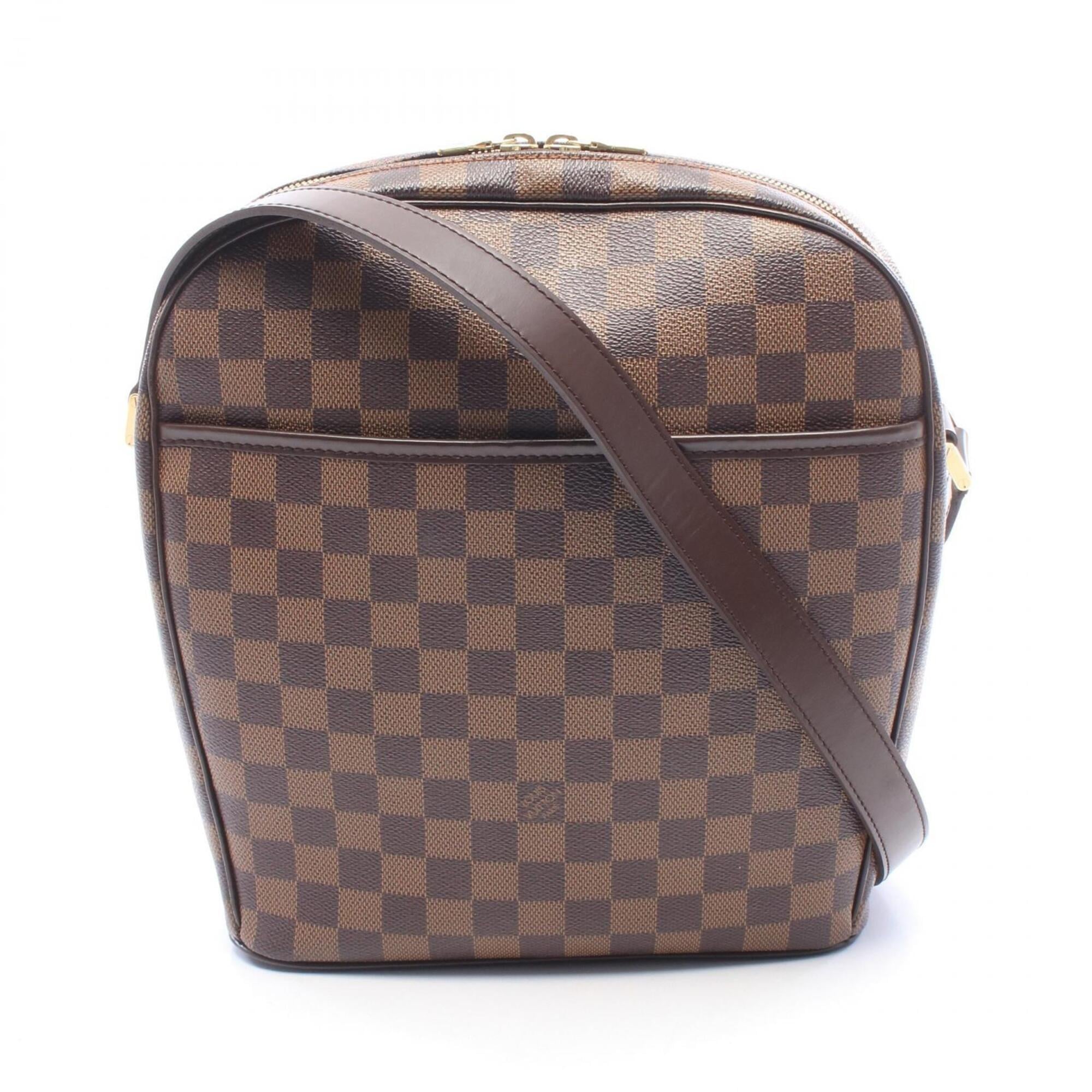 Louis Vuitton Brown Coated Canvas Leather Handbag Shoulder Bag (Pre-Owned)