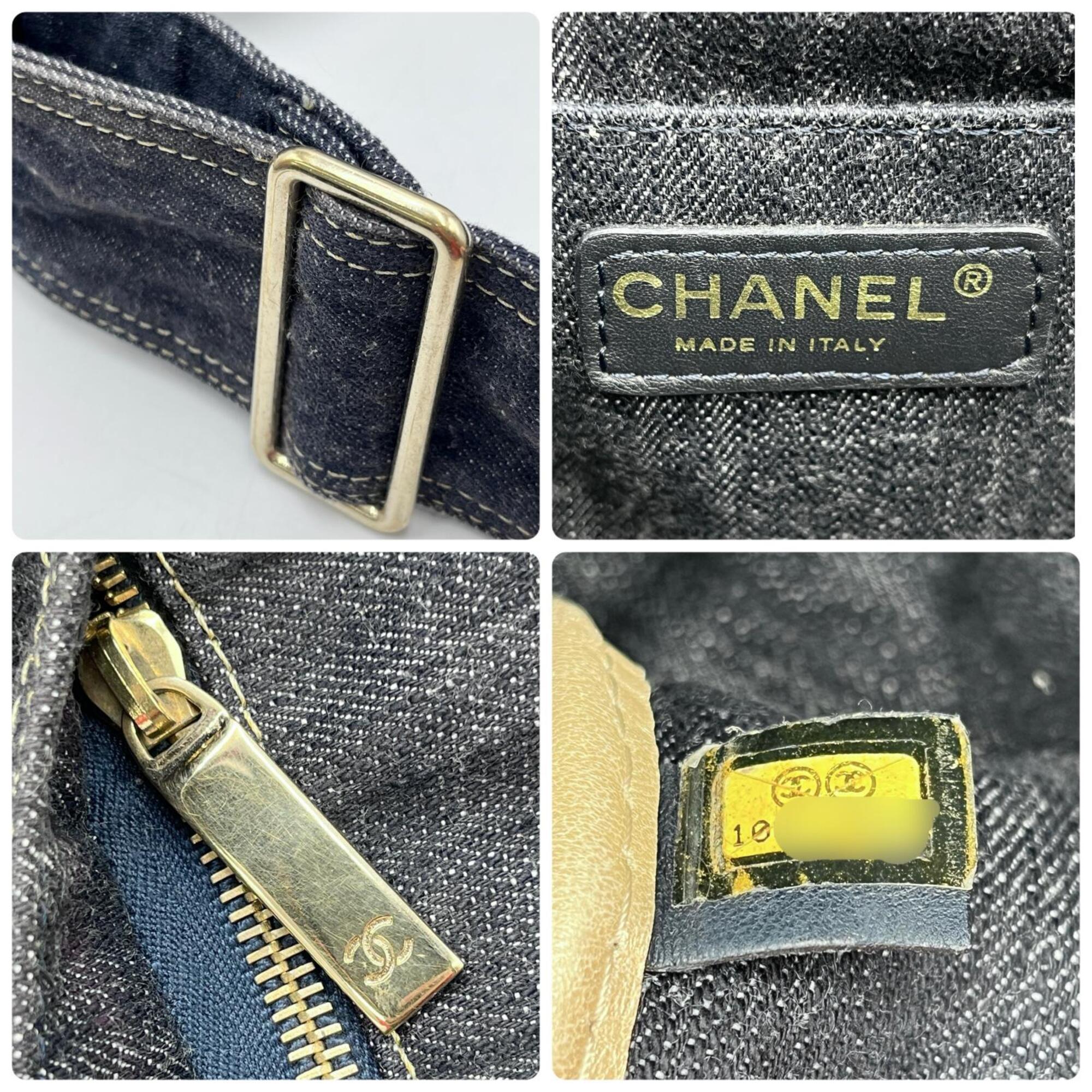 Chanel Denim Messenger Bag Shoulder Bag (Pre-Owned)