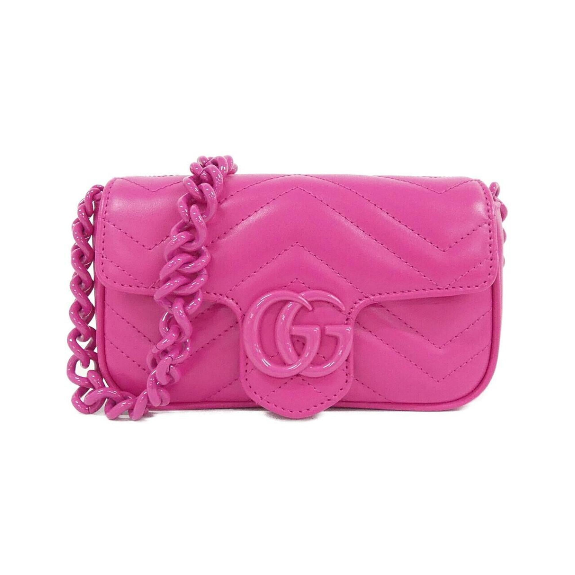 Gucci Gg Marmont Pink Quilting Leather Fanny Pack (Pre-Owned)