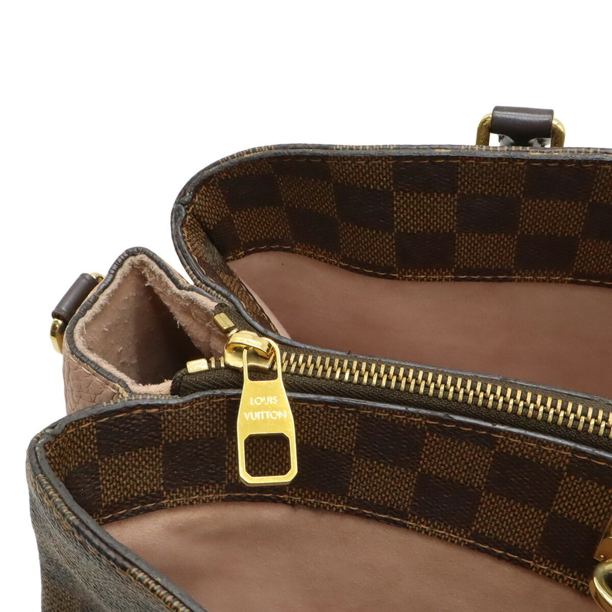 Louis Vuitton Damier Brown Magnolia Damier Canvas Leather Handbag (Pre-Owned)