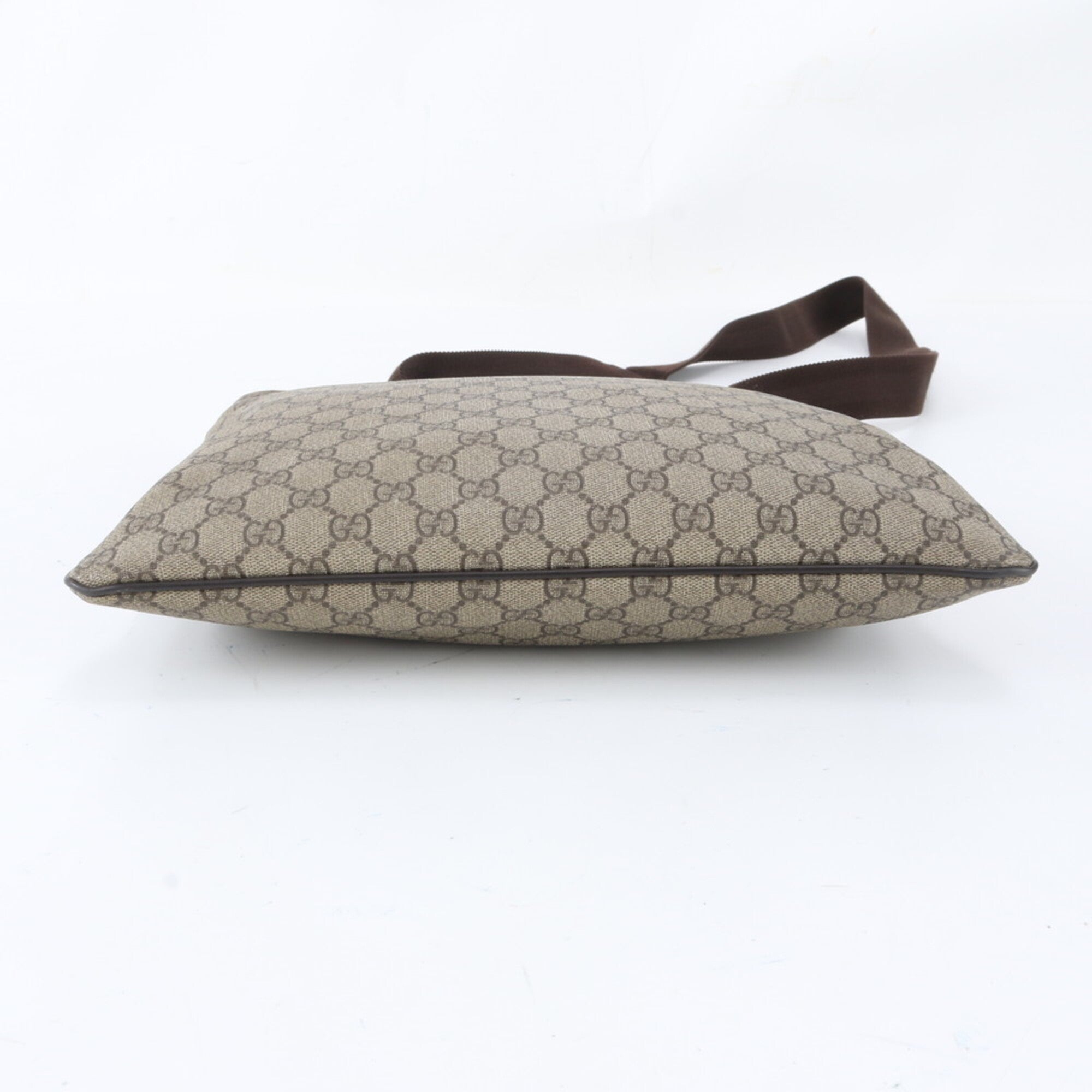 Gucci Brown Leather Coated Canvas Shoulder Bag Tote Bag (Pre-Owned)