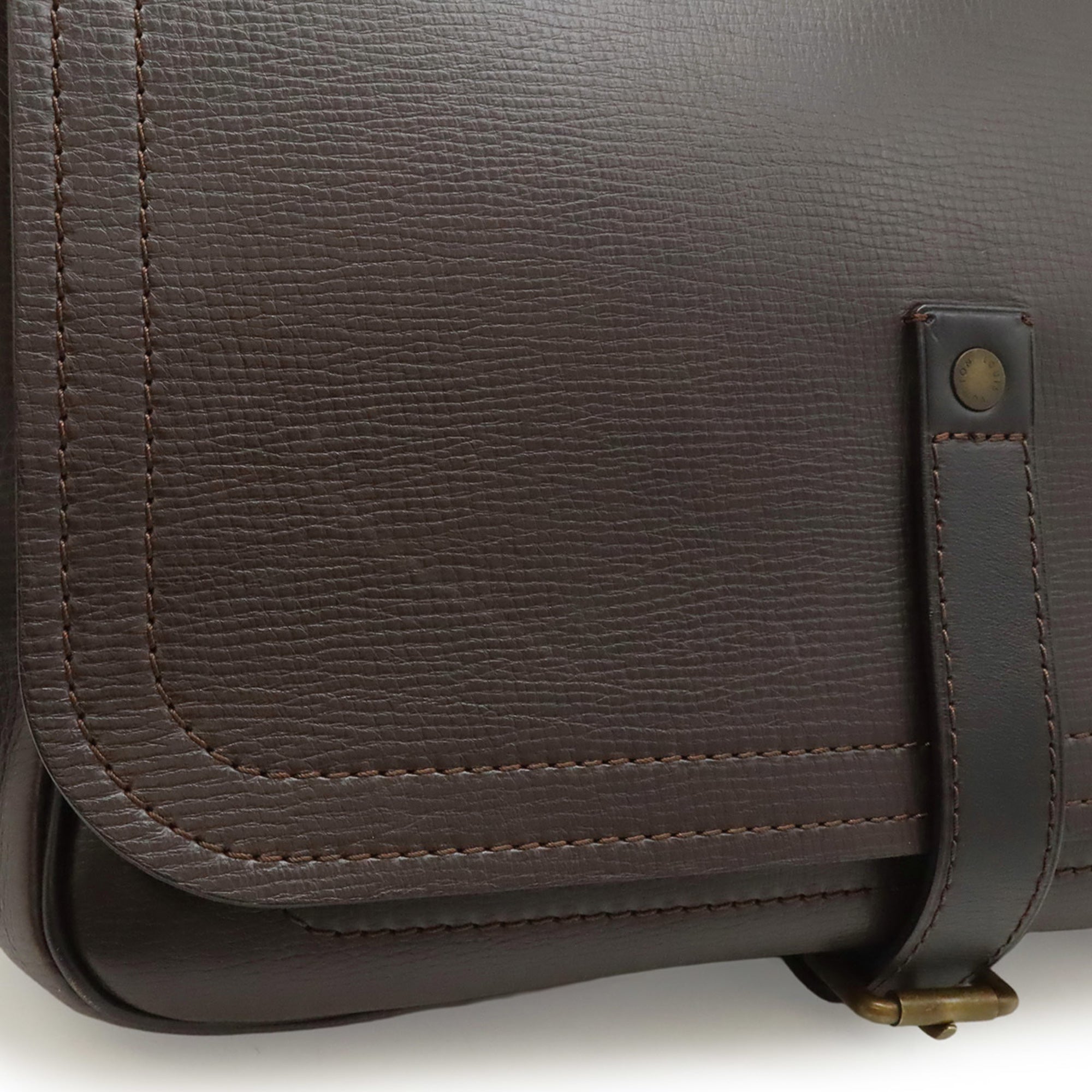 Louis Vuitton Coffee Leather Messenger Bag Shoulder Bag (Pre-Owned)