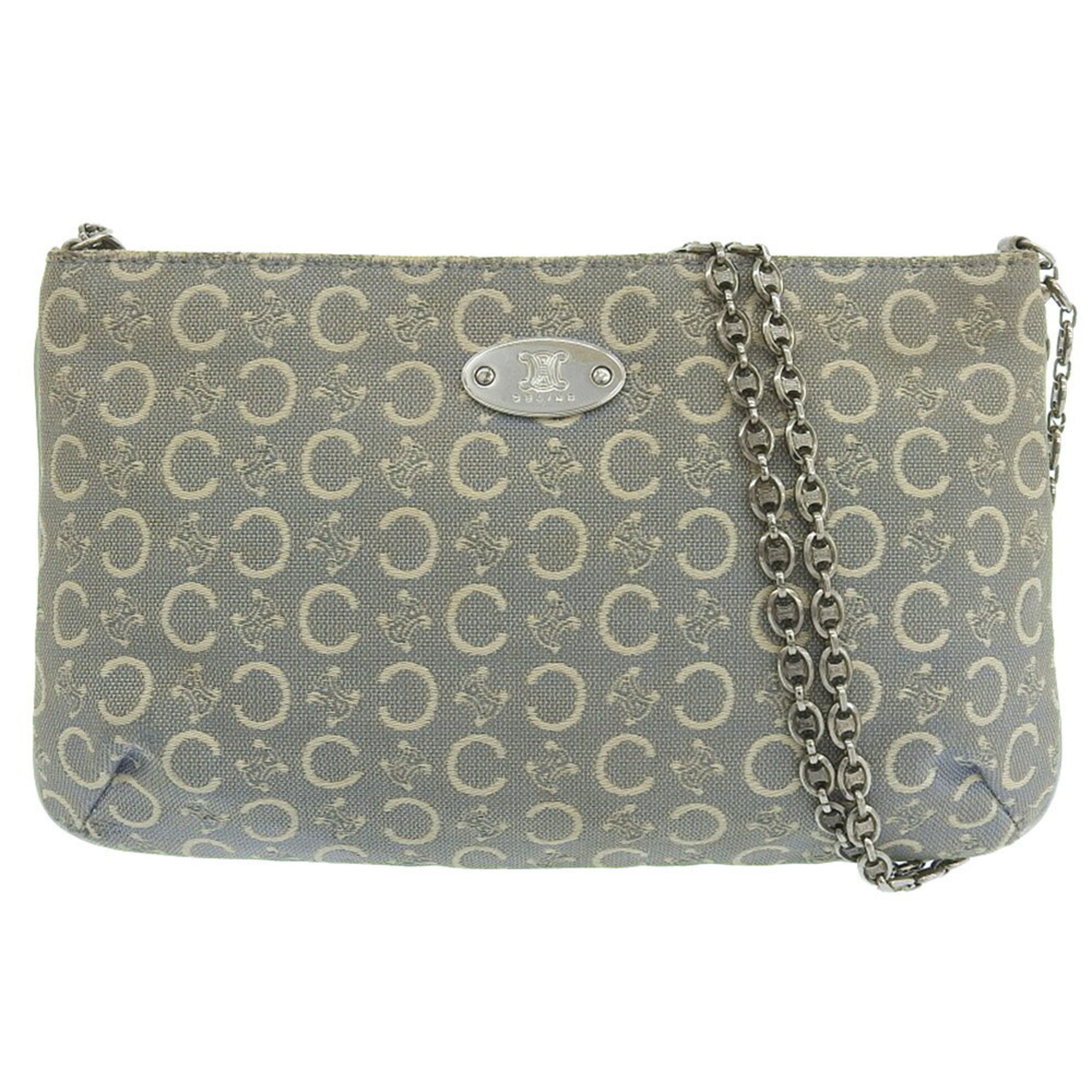 Celine Light Blue Canvas Shoulder Bag (Pre-Owned)