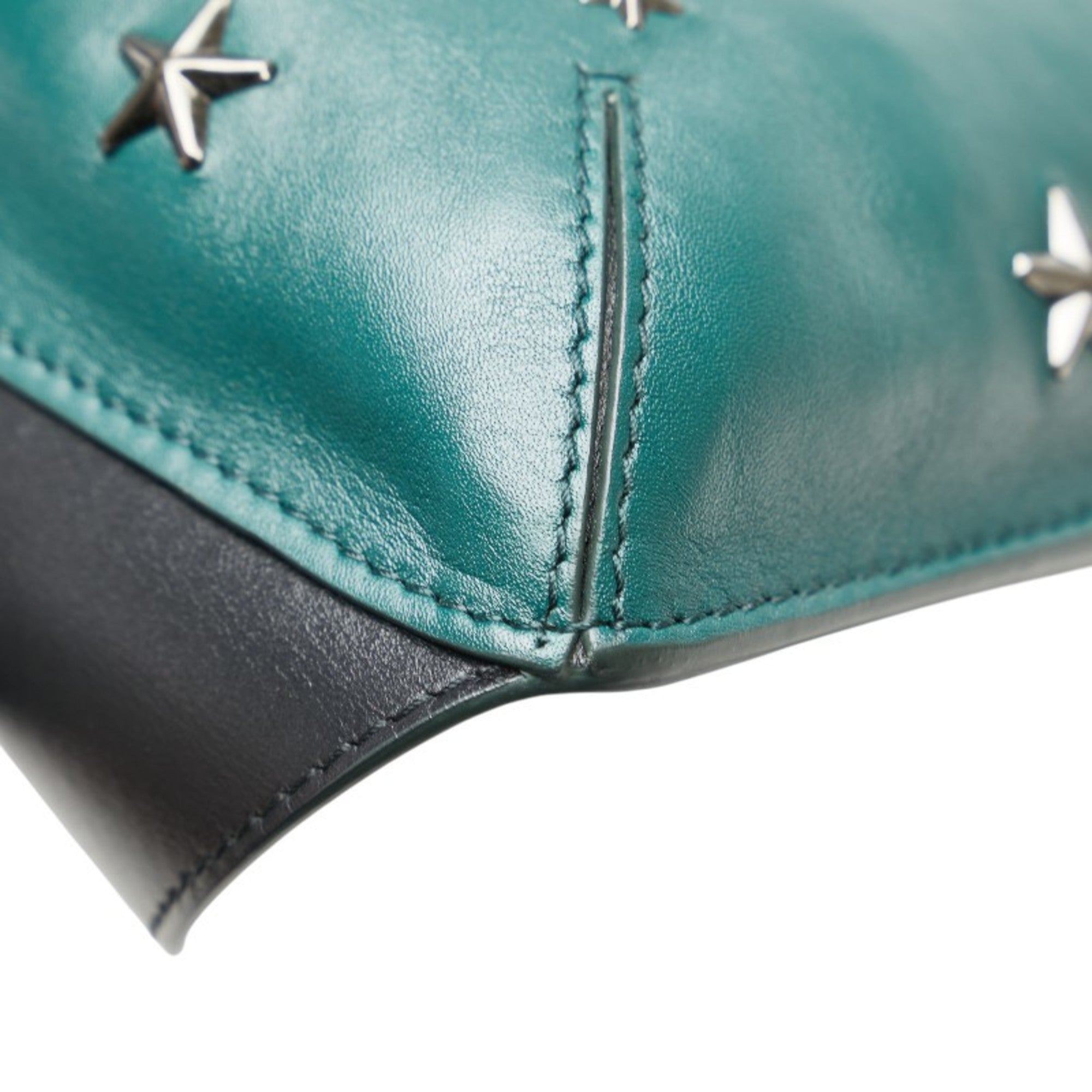 Jimmy Choo Black Green Leather Sling Bag (Pre-Owned)