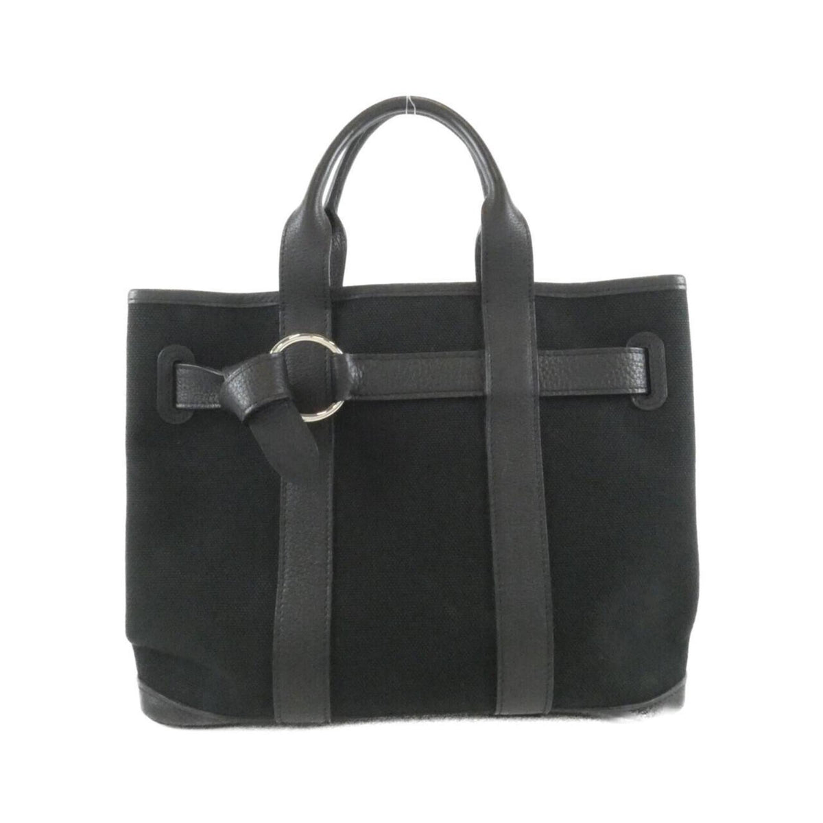 Hermes Black Canvas Negonda Leather Handbag (Pre-Owned)