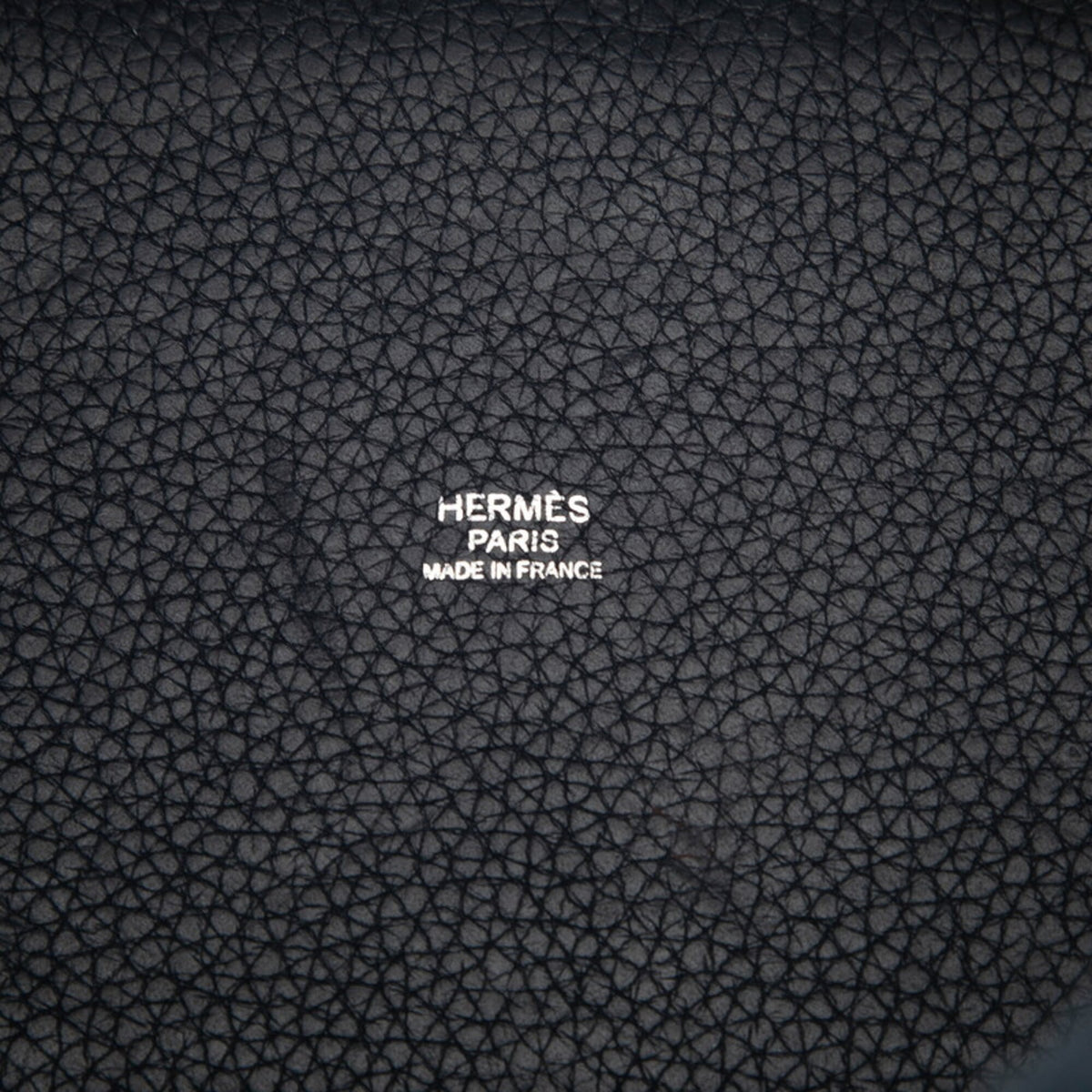 Hermes Navy Taurillon Clemence Leather Handbag (Pre-Owned)