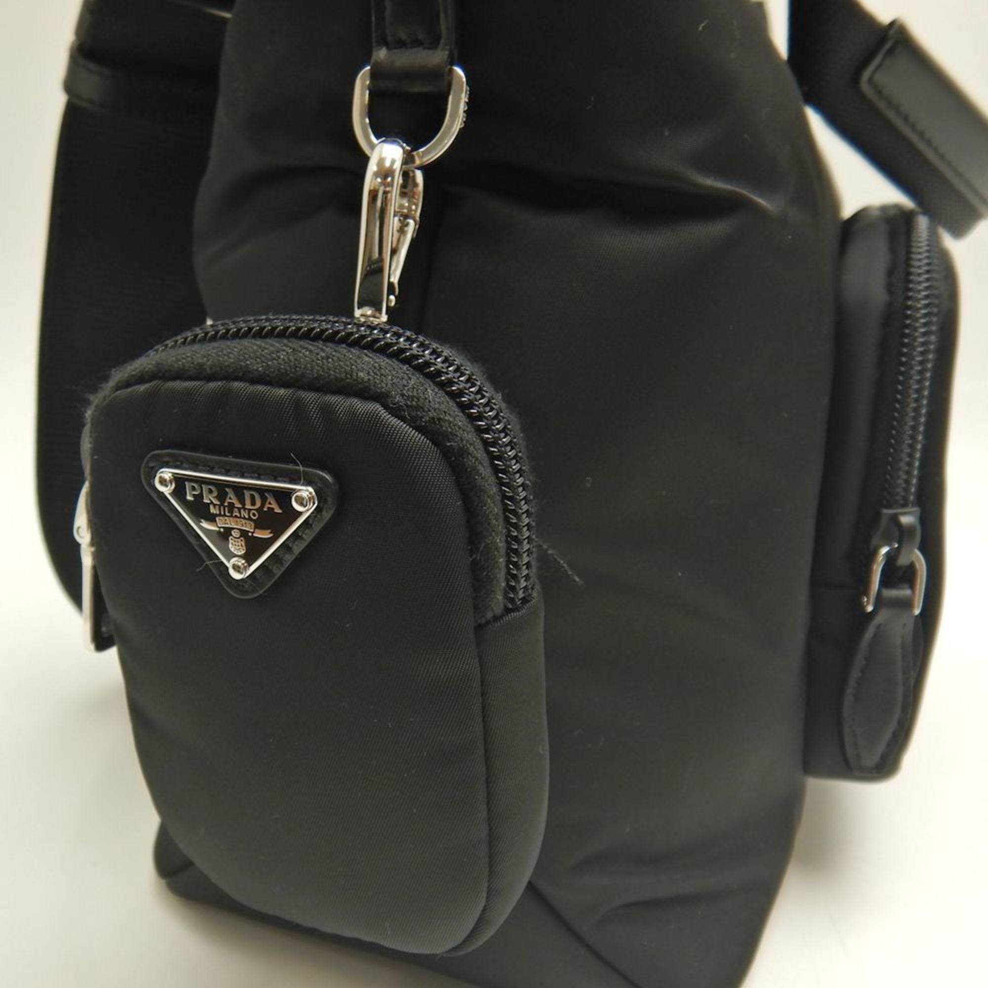 Prada Nero Nylon Pouch Tote Bag (Pre-Owned)