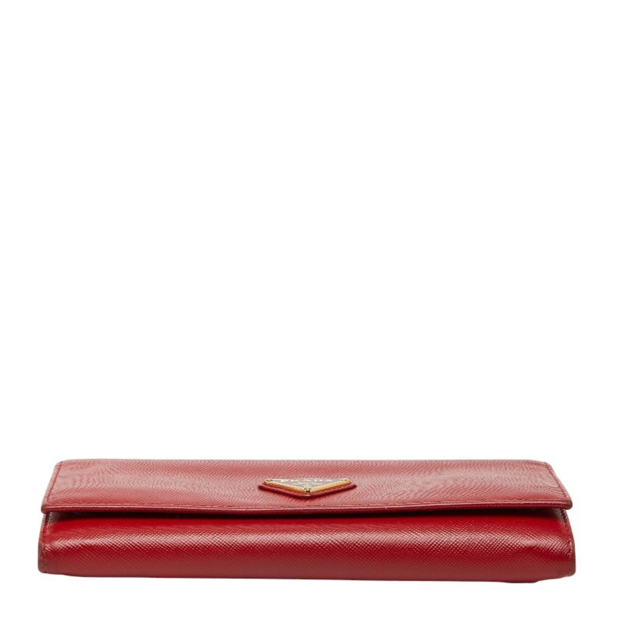 Prada Red Color Leather Coin Purse/Coin Case (Pre-Owned)