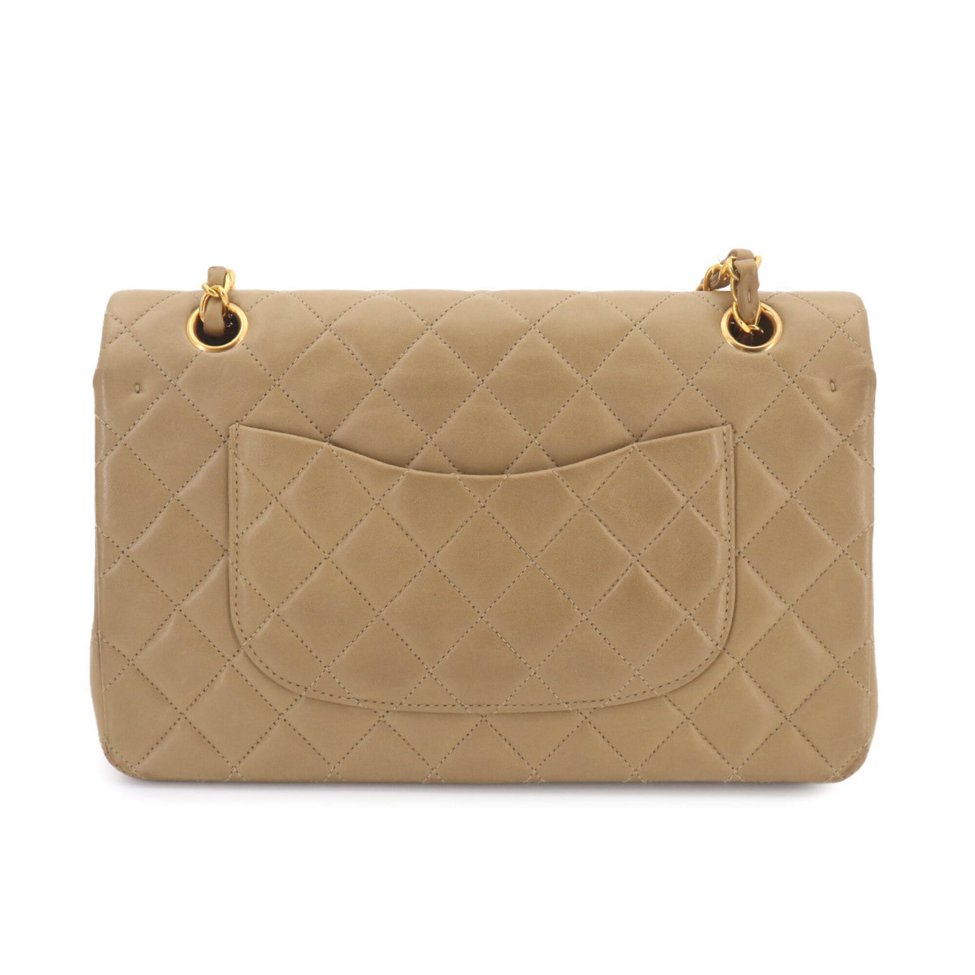 Chanel Beige Leather Handbag Shoulder Bag (Pre-Owned)