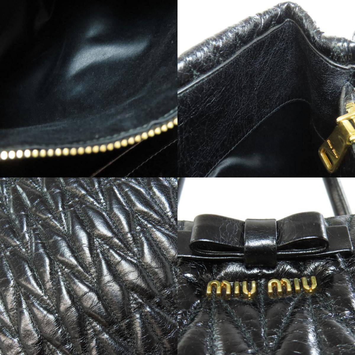 Miu Miu Black Leather Handbag (Pre-Owned)