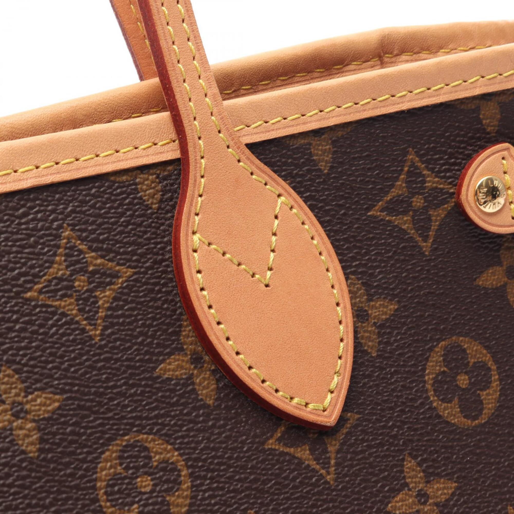 Louis Vuitton Brown Coated Canvas Pvc Monogram Leather Handbag Tote Bag (Pre-Owned)