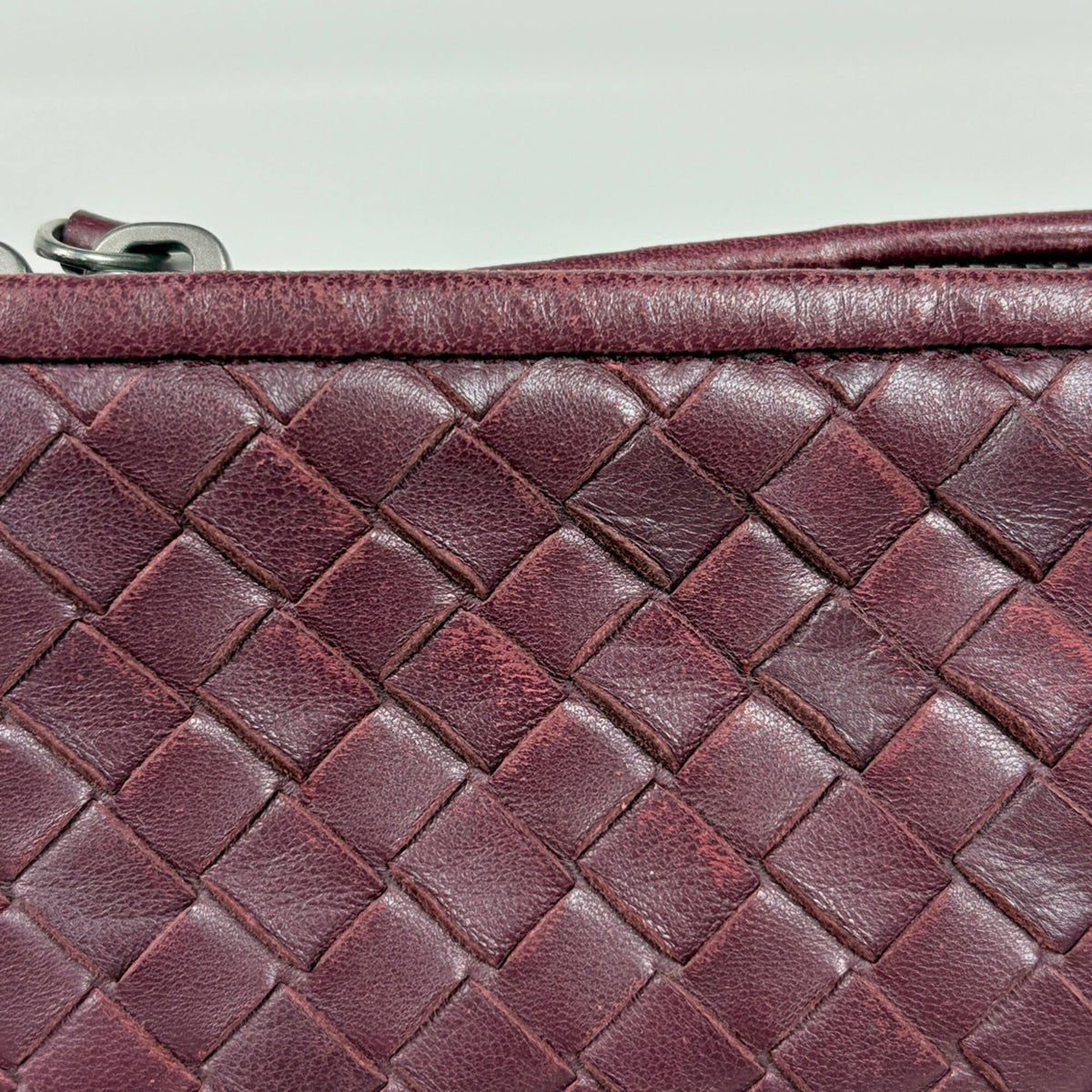 Bottega Veneta Bordeaux Leather Shoulder Bag (Pre-Owned)