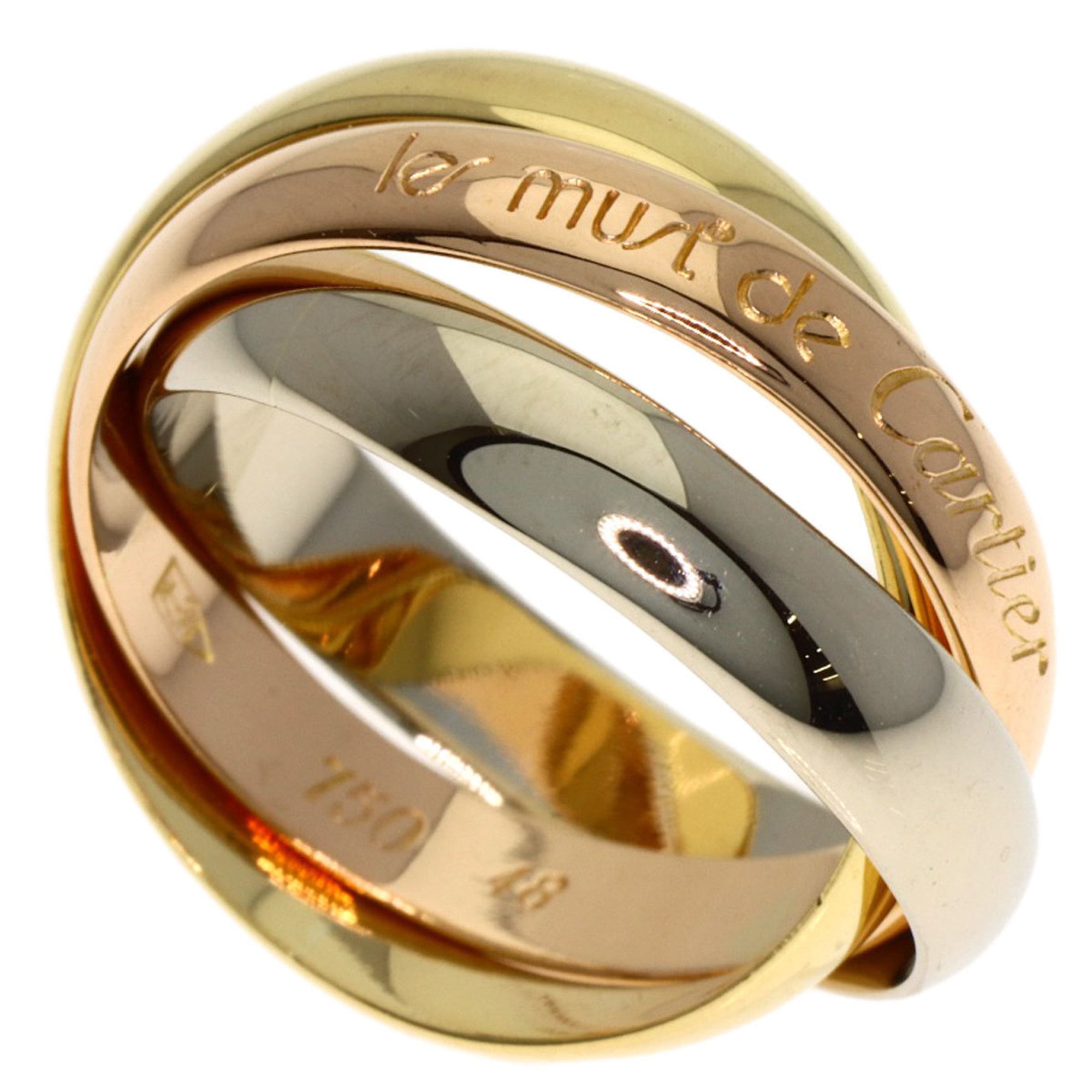 Cartier Trinity Yellow Gold (18K) Pink Gold (18K) White Gold (18K) Band Ring (Pre-Owned)