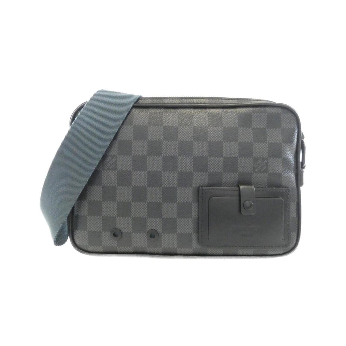 Louis Vuitton Black Graphite Gray Coated Canvas Shoulder Bag (Pre-Owned)