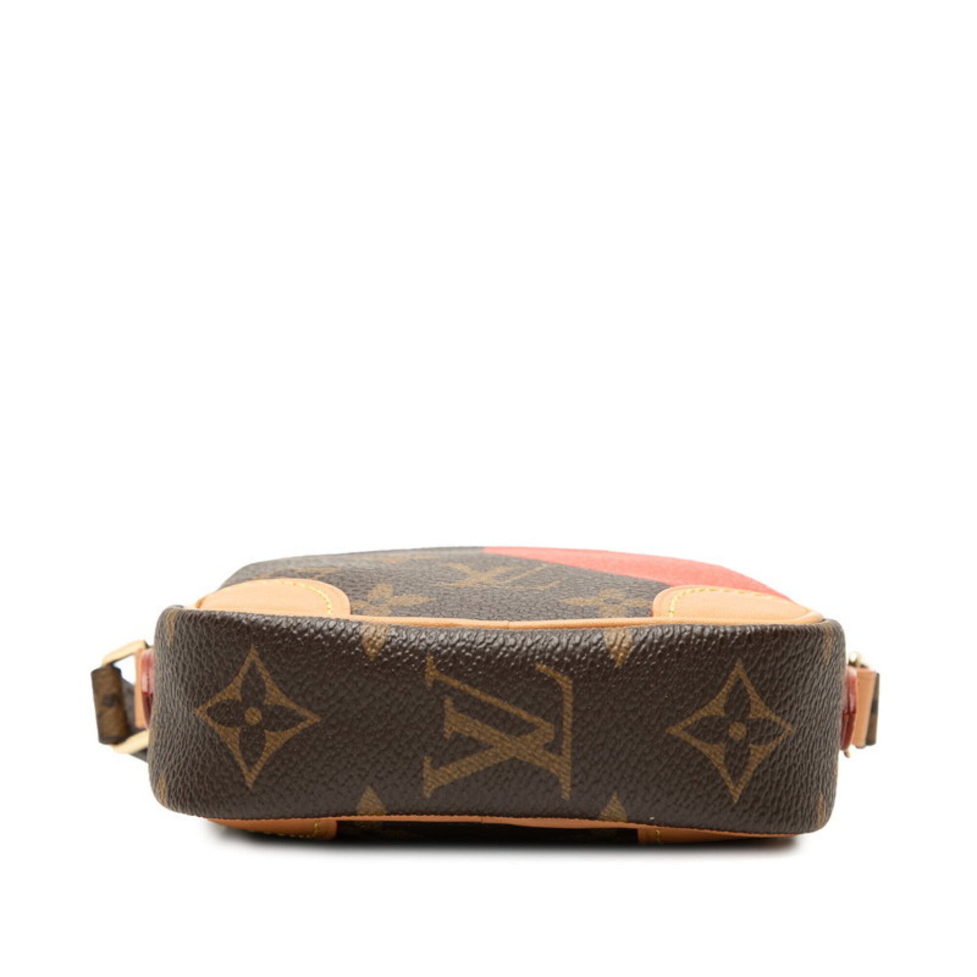 Louis Vuitton Brown Red Color Pvc Leather Shoulder Bag (Pre-Owned)