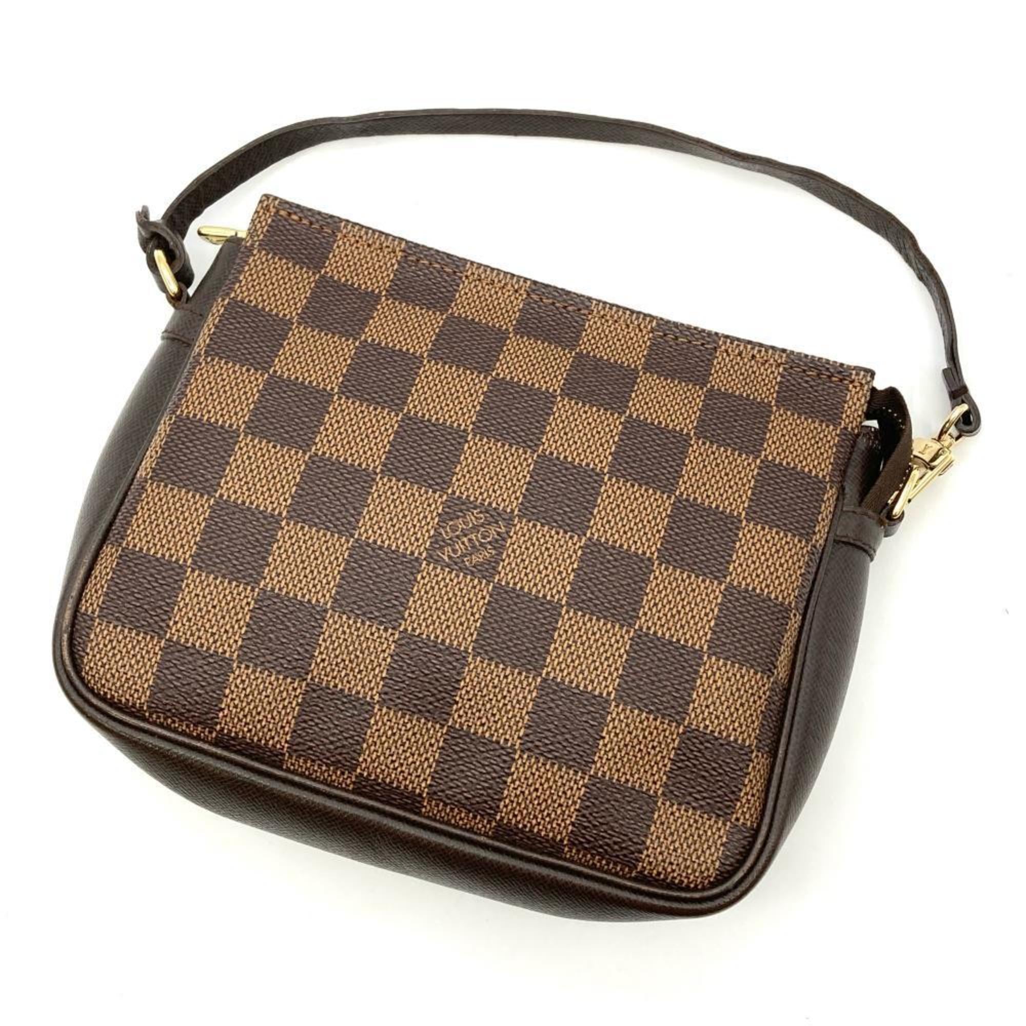 Louis Vuitton Damier Brown Damier Canvas Ebene Pvc Pochette Pouch (Pre-Owned)
