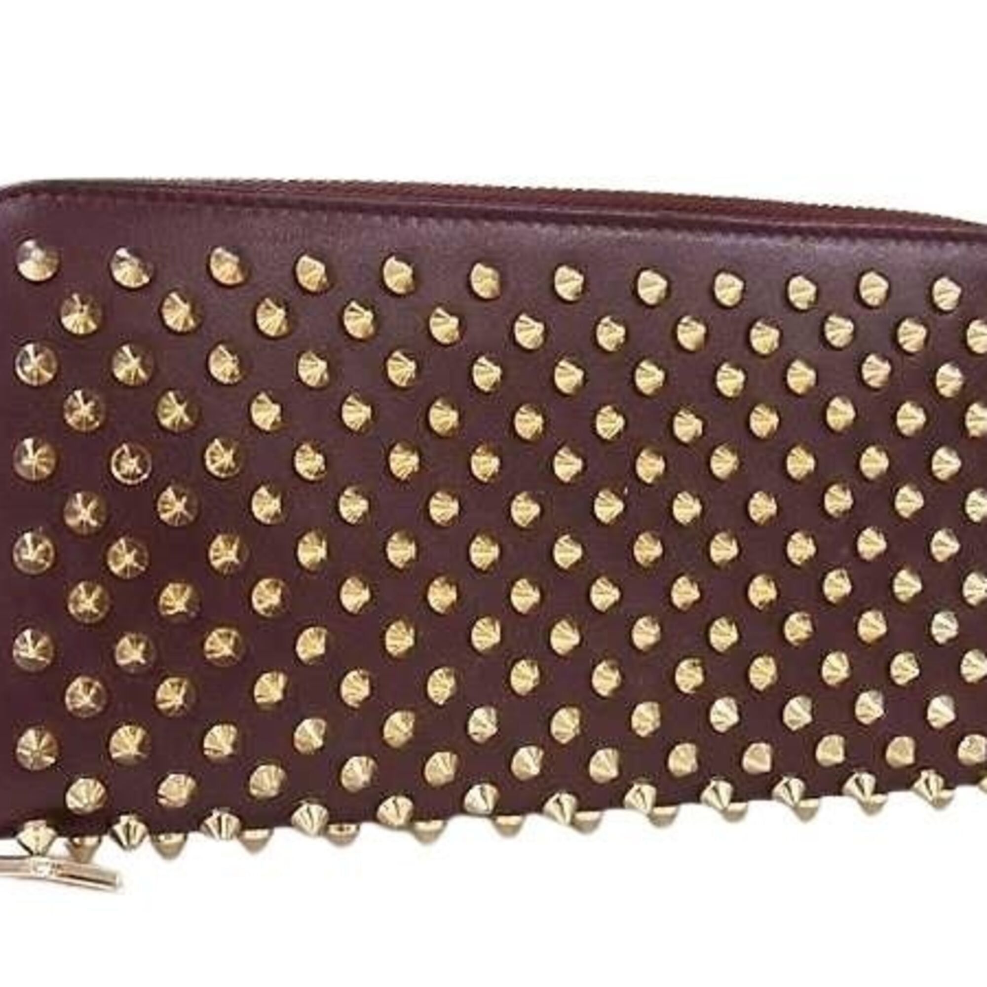 Christian Louboutin Bordeaux Leather Long Wallet (Bi-Fold) (Pre-Owned)