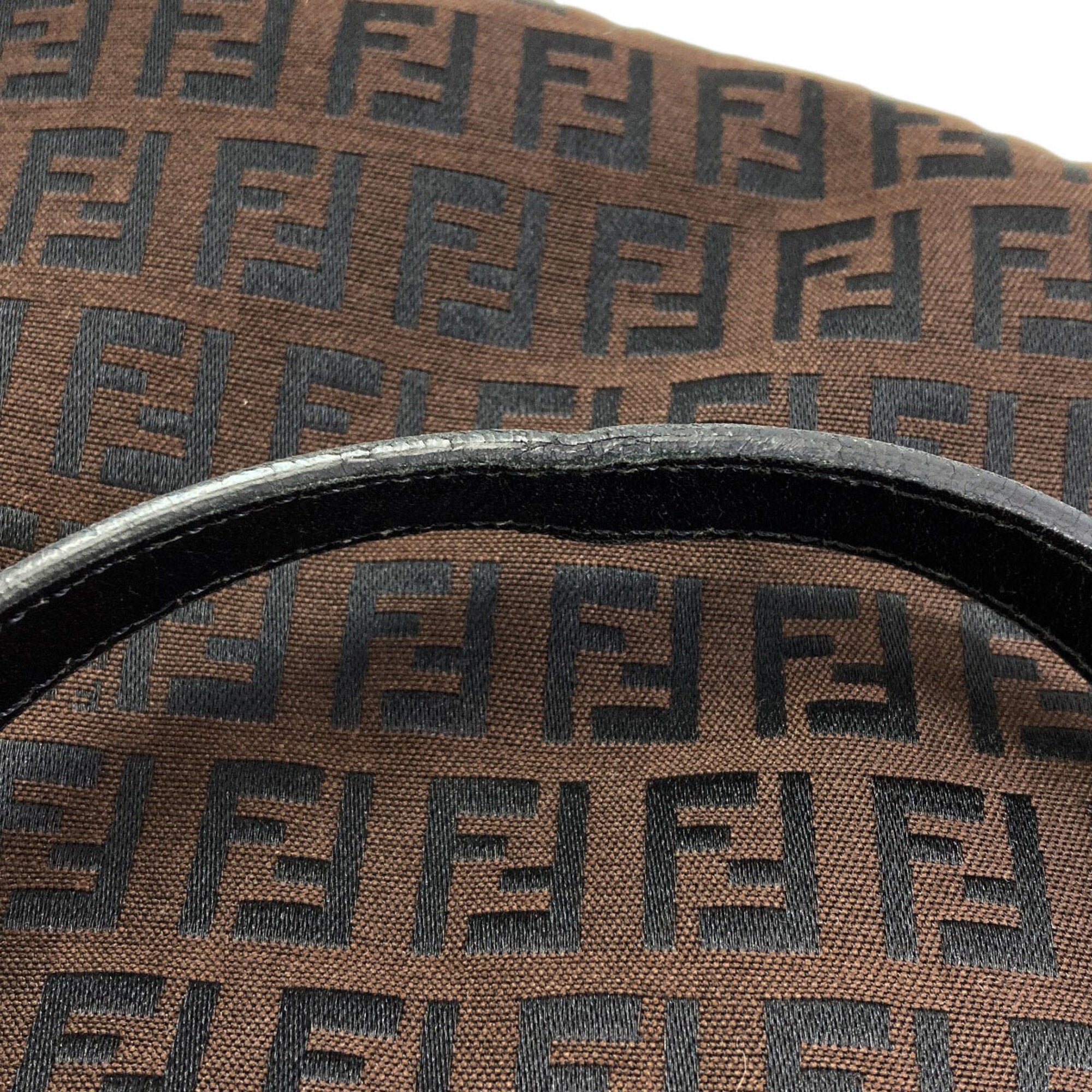 Fendi Dark Brown Canvas Tote Bag (Pre-Owned)