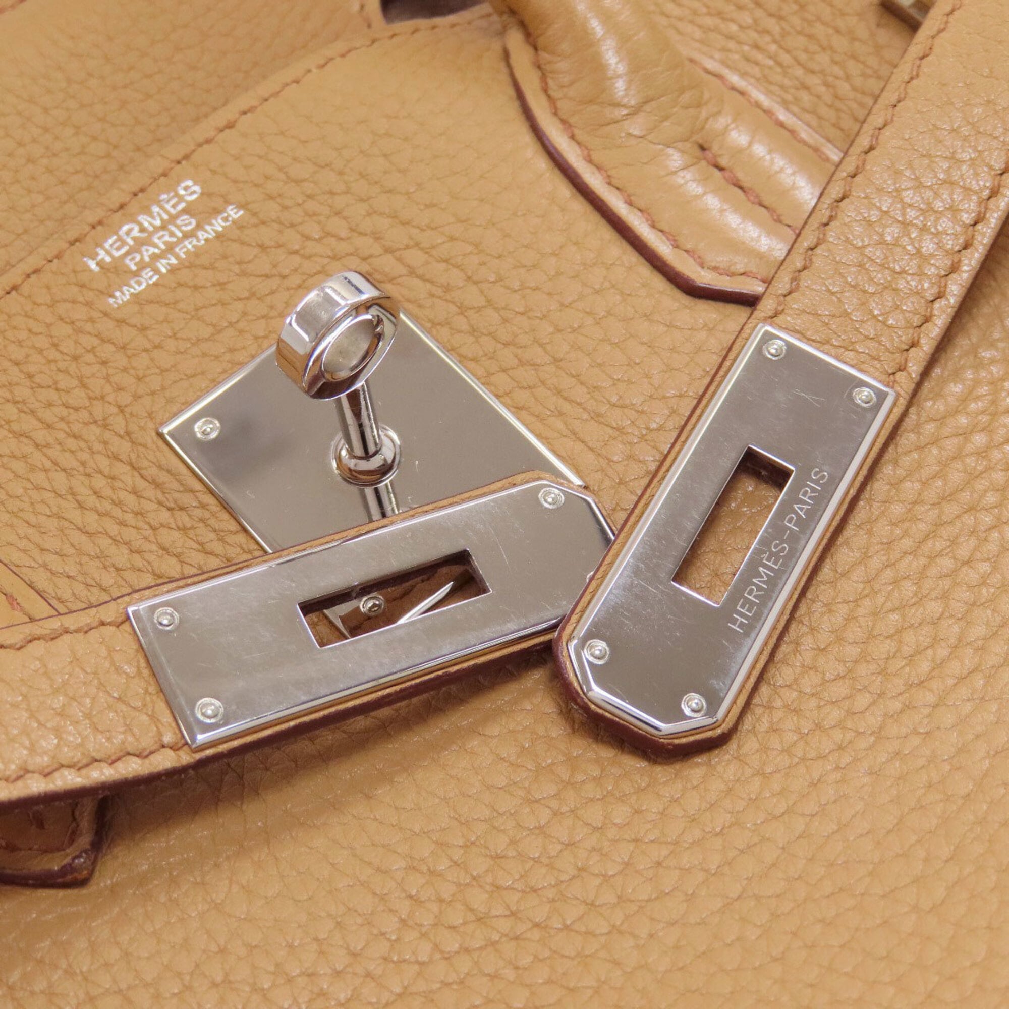 Hermes Brown Togo Leather Handbag (Pre-Owned)