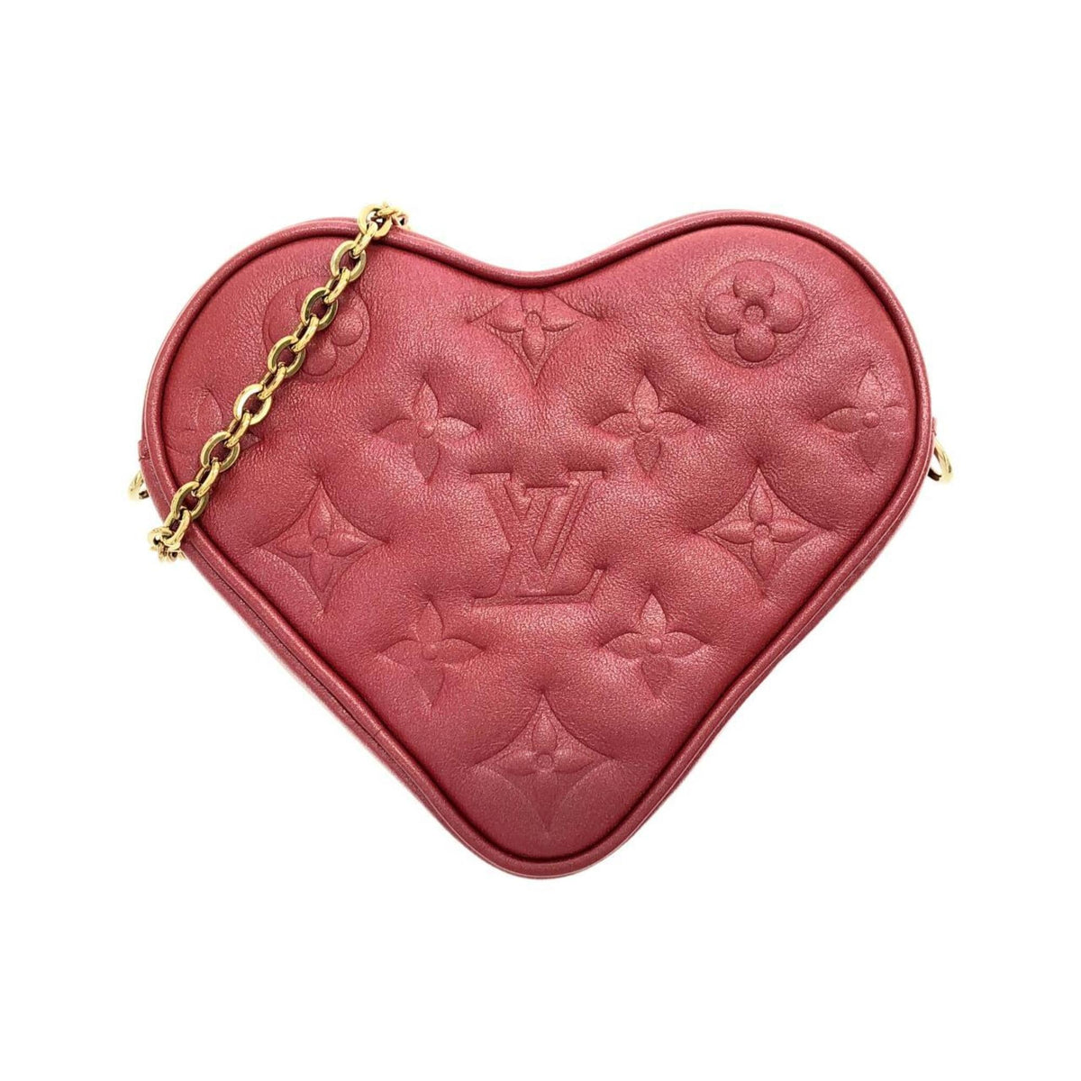 Louis Vuitton Rouge Leather Shoulder Bag (Pre-Owned)