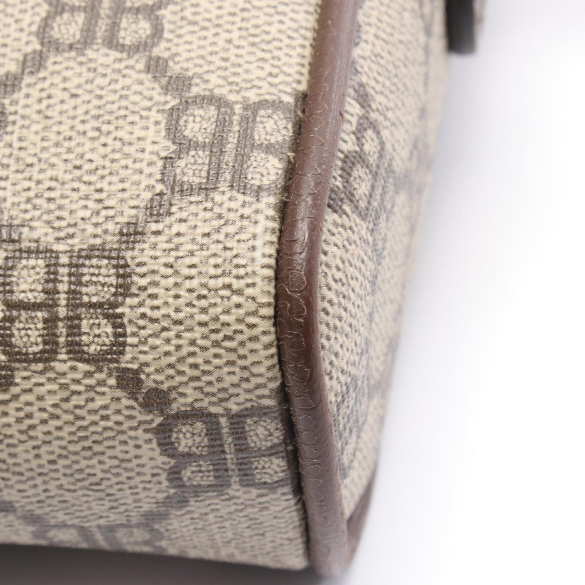 Balenciaga Beige Brown Coated Canvas Leather Handbag Shoulder Bag (Pre-Owned)