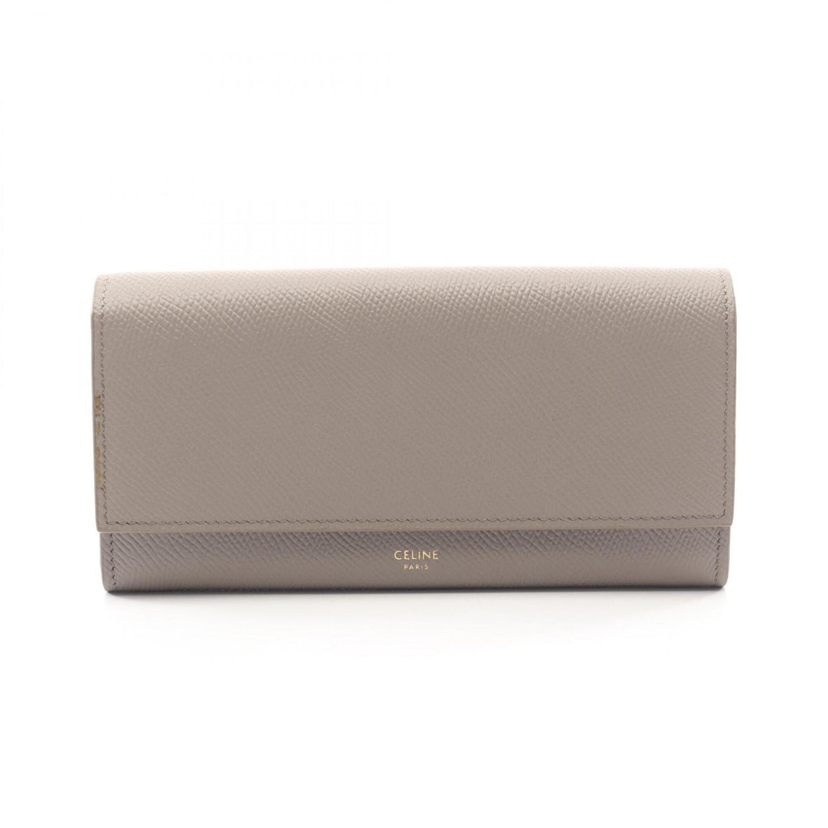 Celine Beige Leather Long Wallet (Bi-Fold) (Pre-Owned)