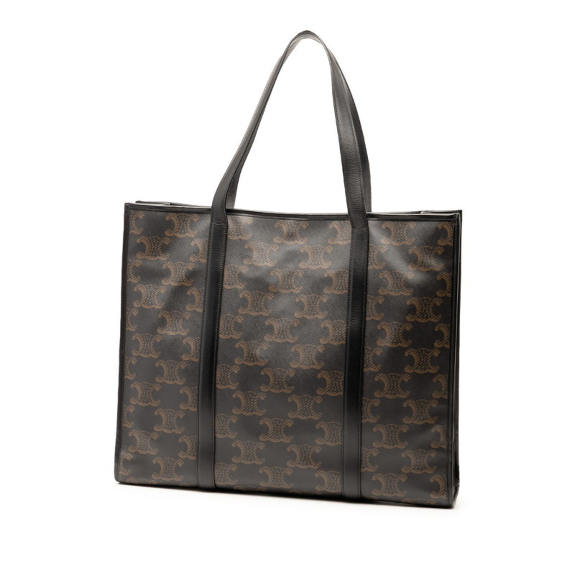 Celine Black Brown Pvc Leather Shoulder Bag Tote Bag (Pre-Owned)