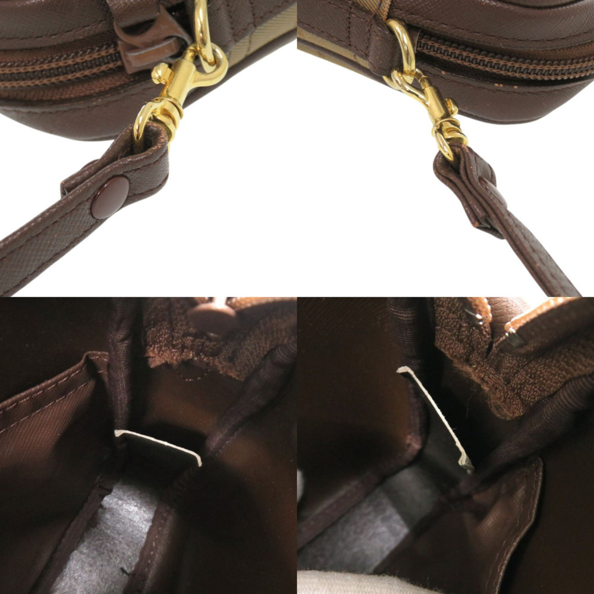 Burberry Khaki Brown Nylon Shoulder Bag (Pre-Owned)