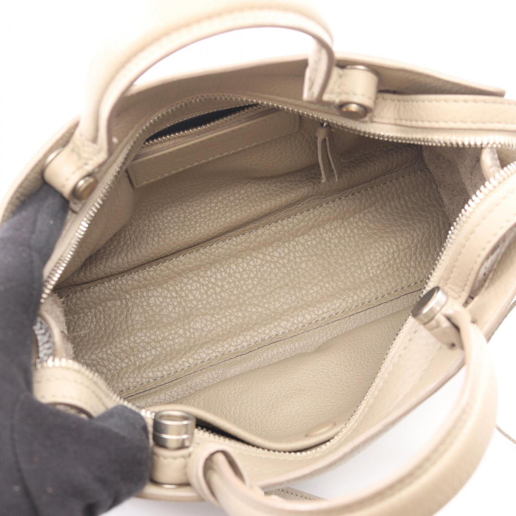 Balenciaga Beige Black Leather Handbag (Pre-Owned)