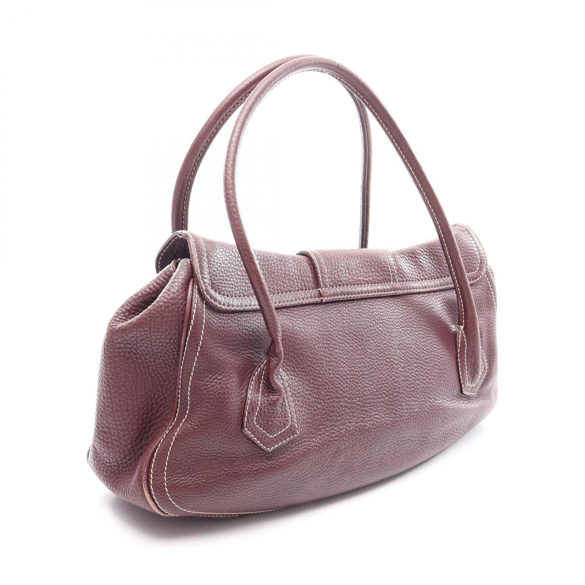Celine Bordeaux Leather Handbag (Pre-Owned)