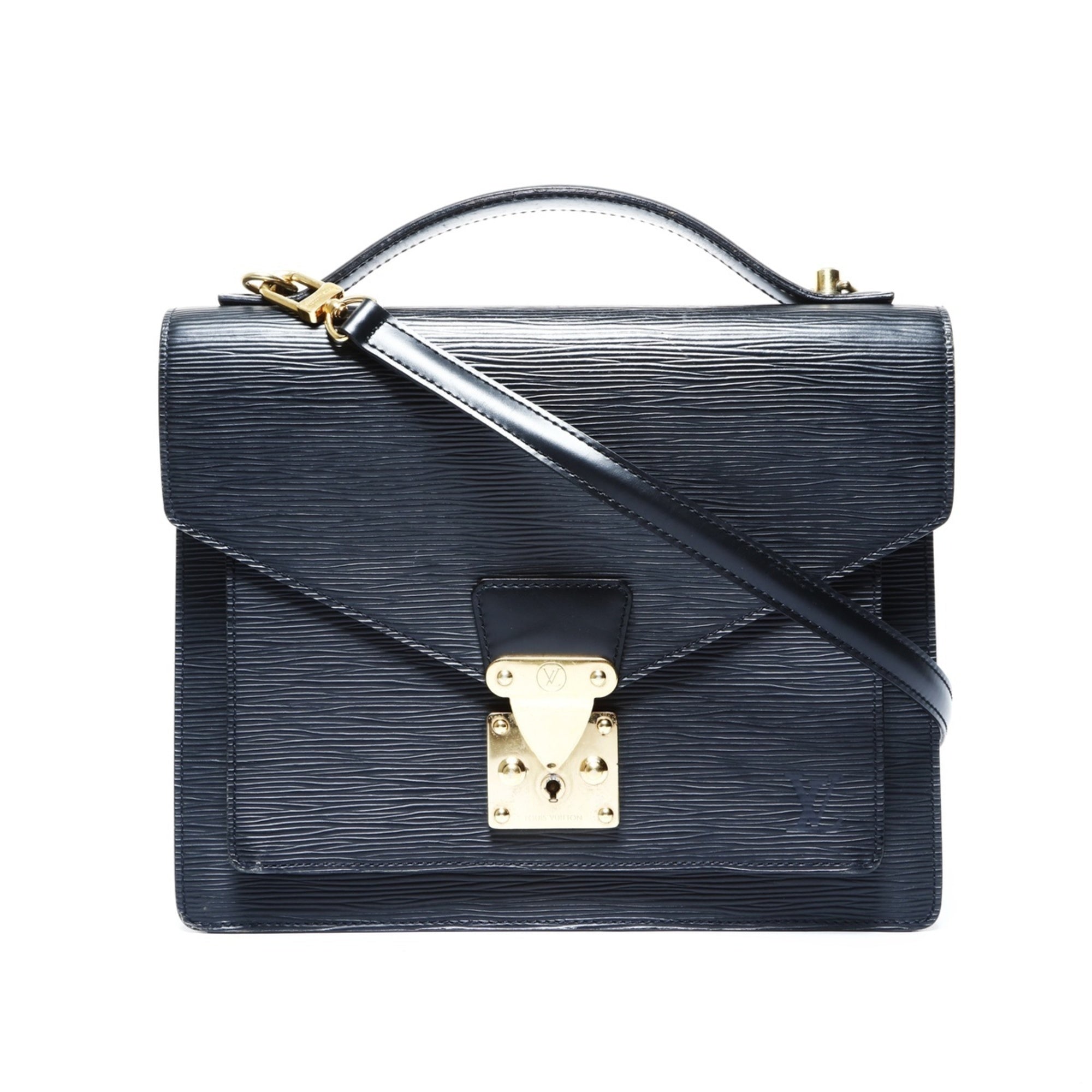 Louis Vuitton Epi Black Epi Leather Handbag (Pre-Owned)