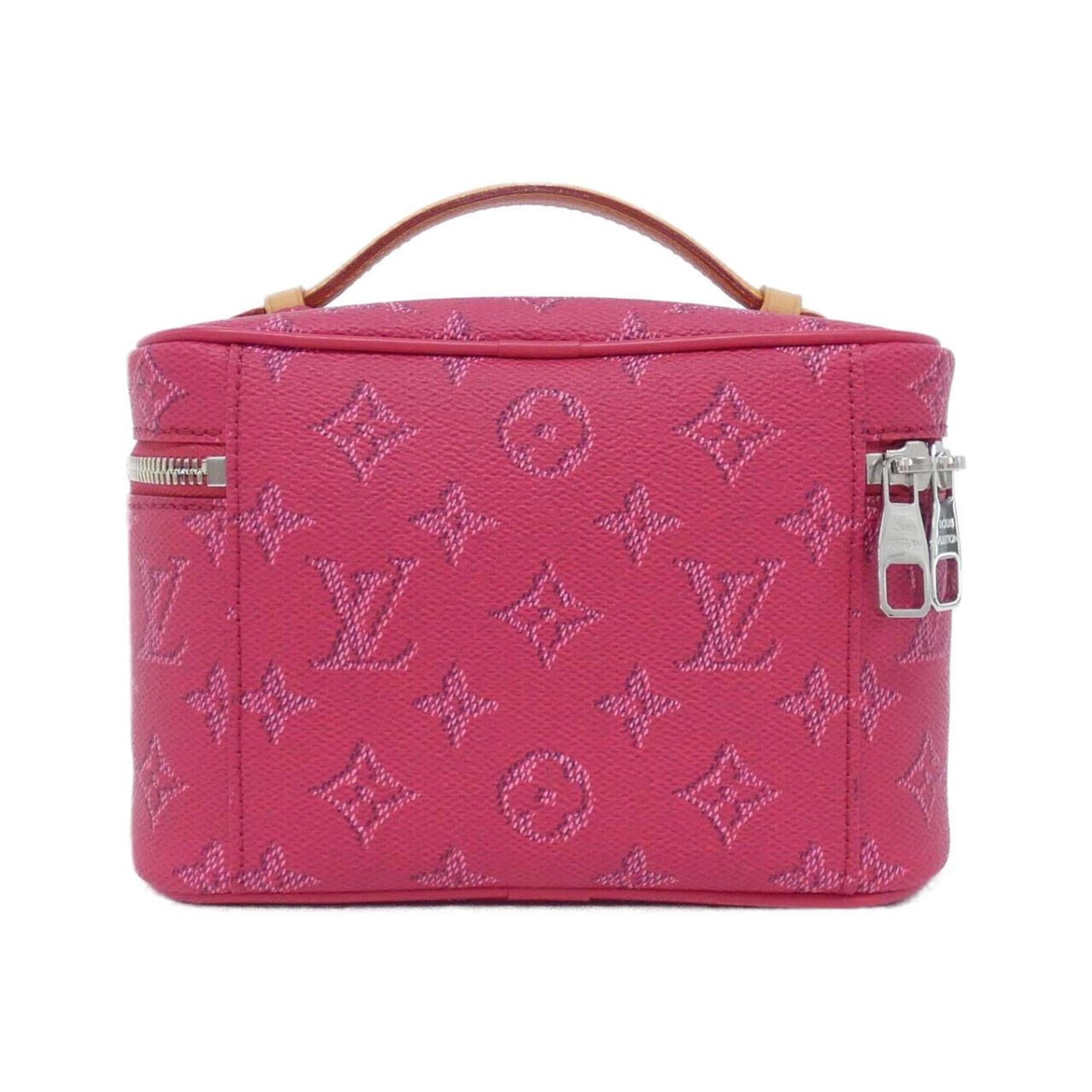 Louis Vuitton Red Color Coated Canvas Handbag (Pre-Owned)