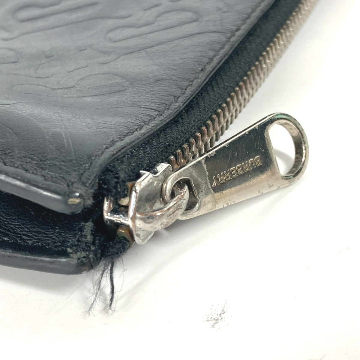 Burberry Black Leather Clutch Bag Pouch (Pre-Owned)