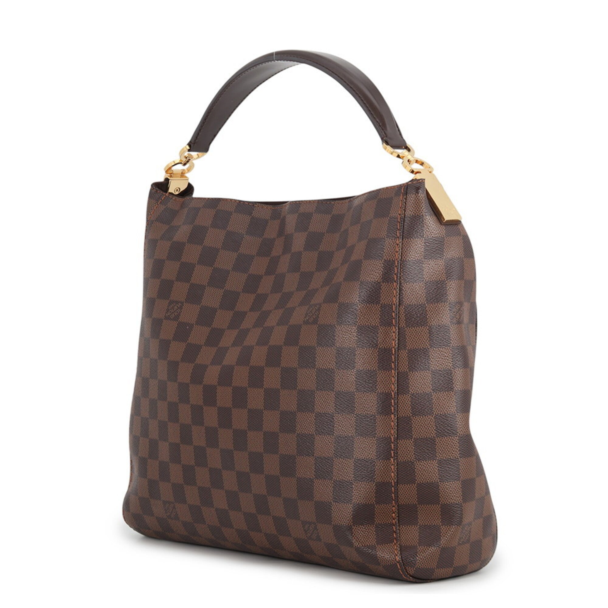 Louis Vuitton Damier Brown Damier Canvas Ebene Handbag (Pre-Owned)