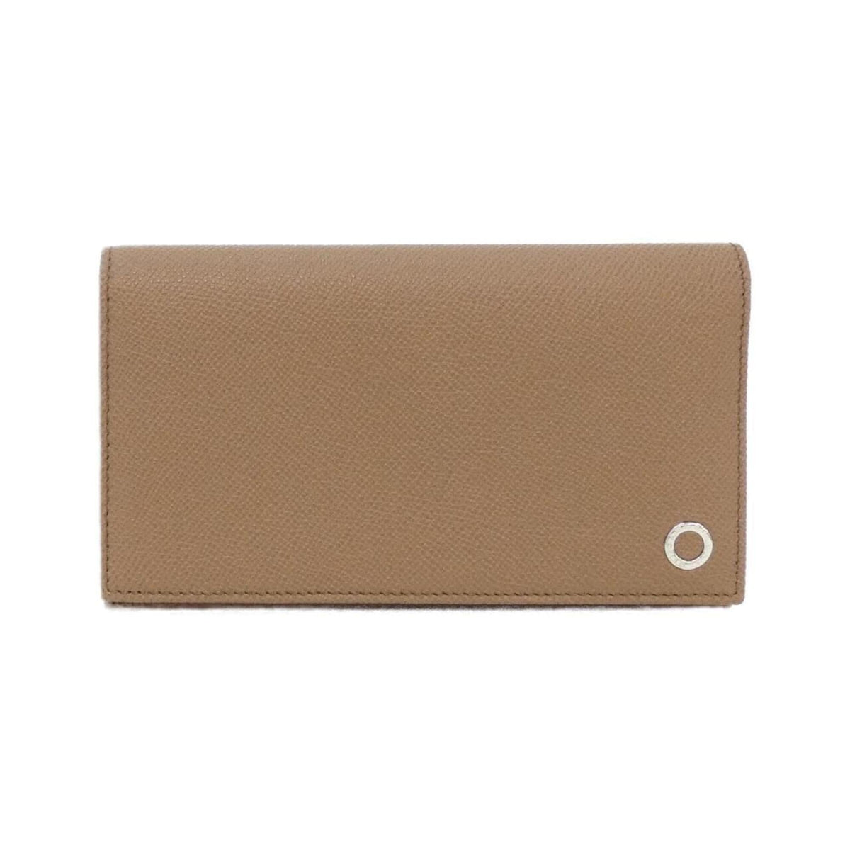Bvlgari Brown Orange Leather Long Wallet (Bi-Fold) (Pre-Owned)