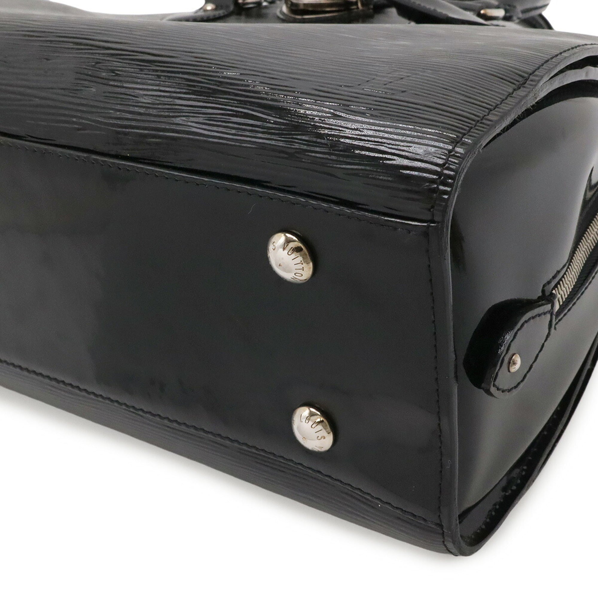 Louis Vuitton Black Noir Leather Handbag Tote Bag (Pre-Owned)