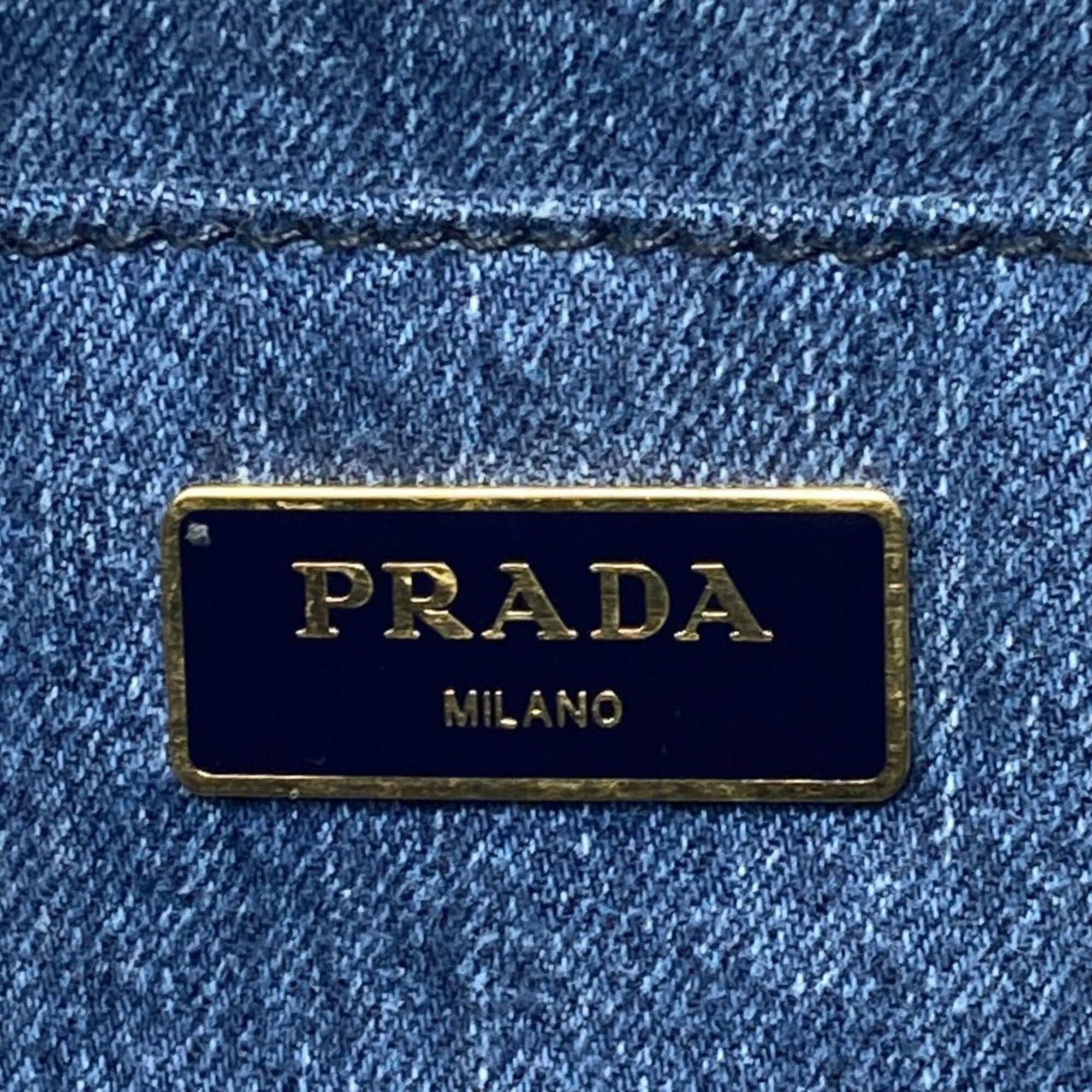 Prada Blue Denim Handbag (Pre-Owned)
