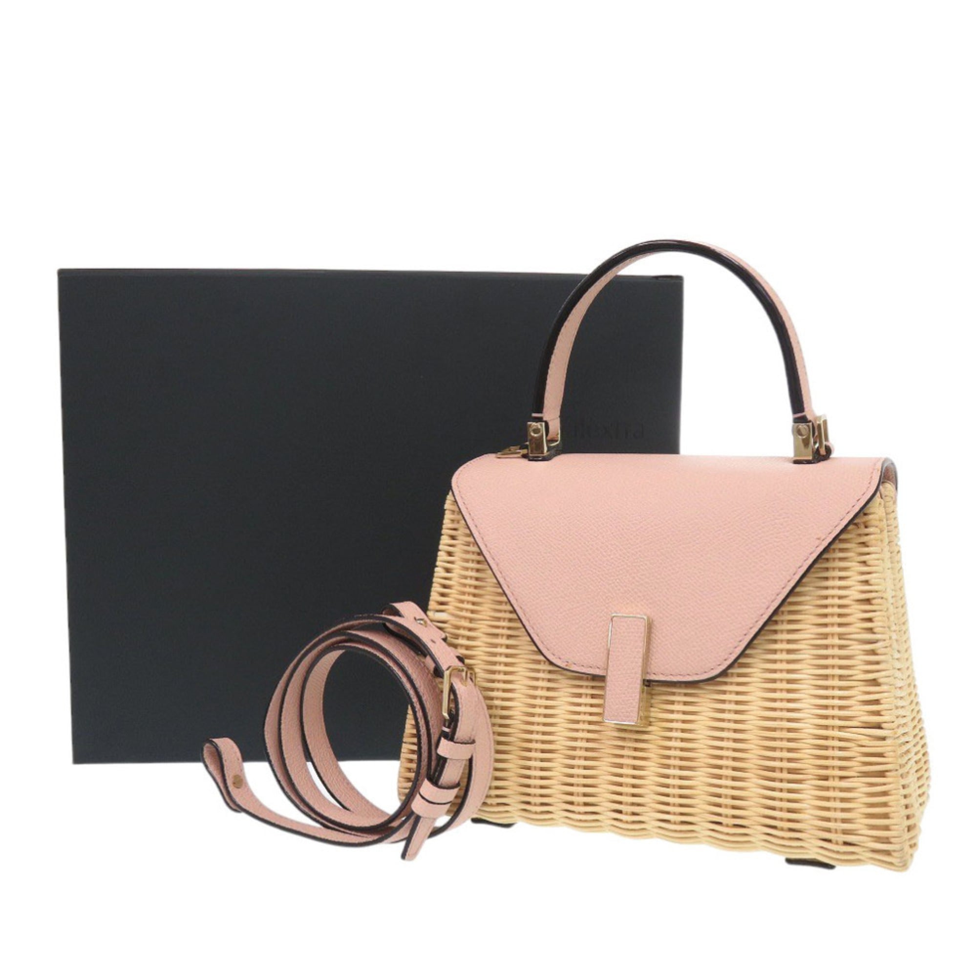Valextra Beige Pink Leather Handbag (Pre-Owned)