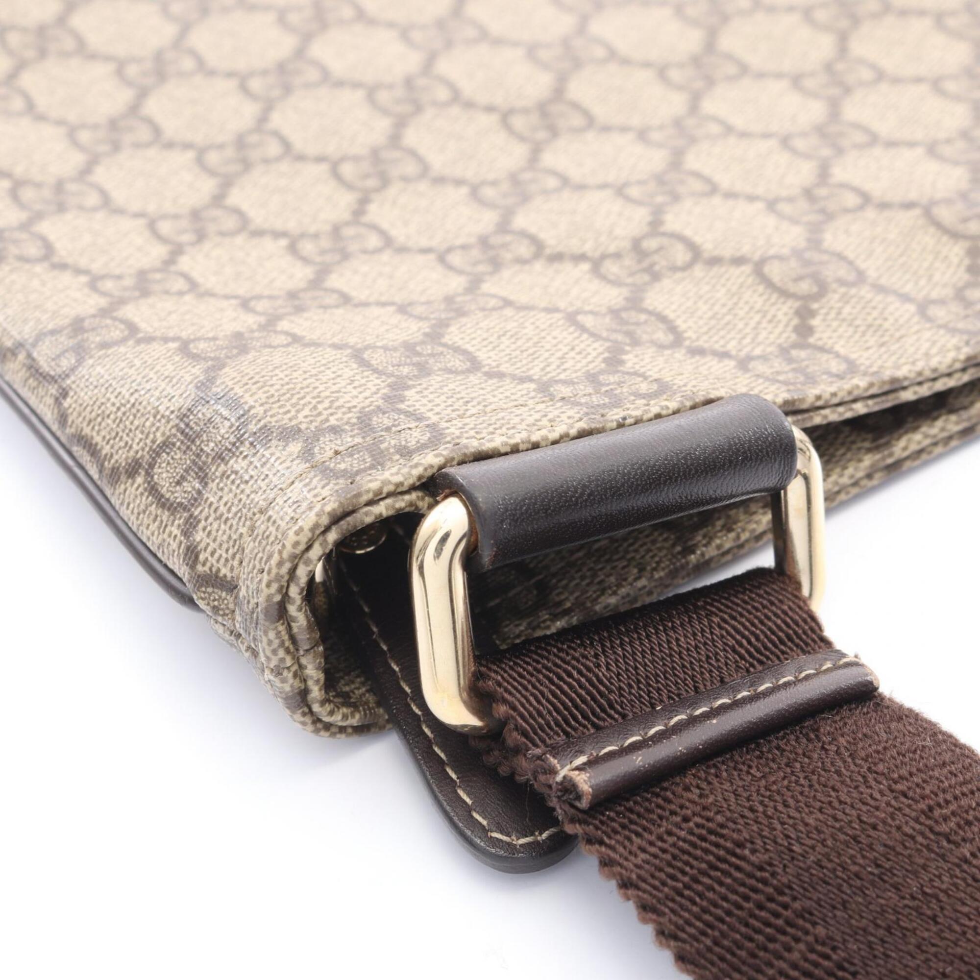Gucci Beige Brown Pvc Leather Handbag Shoulder Bag (Pre-Owned)