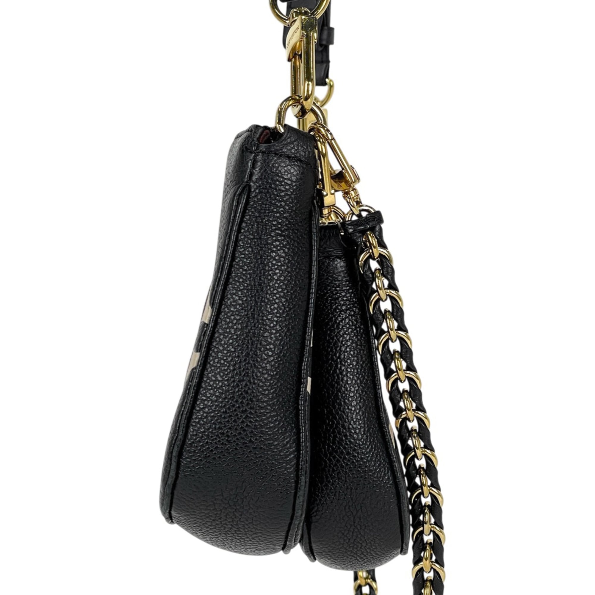 Louis Vuitton Beige Black Monogram Empreinte Pochette Shoulder Bag (Pre-Owned)