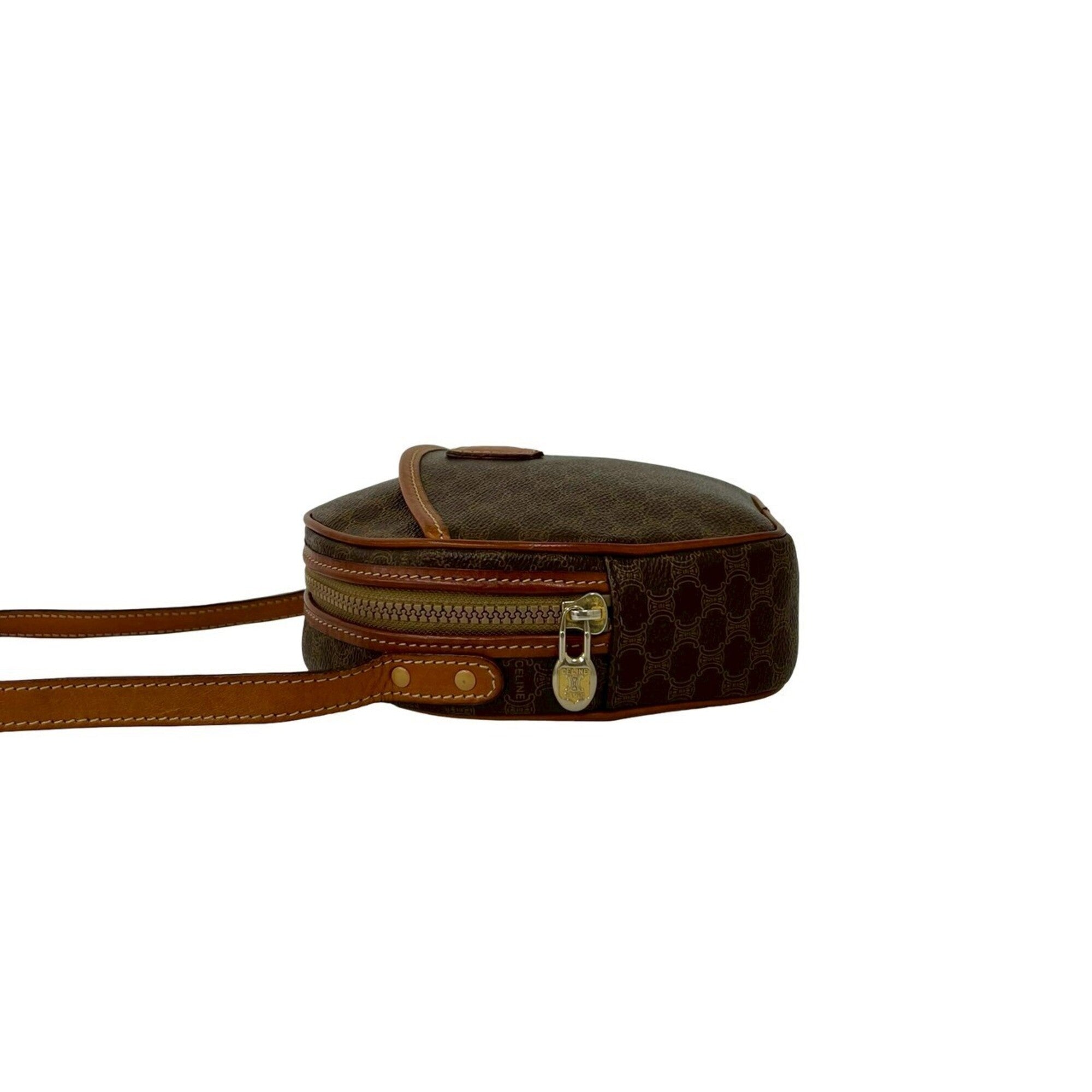 Celine Brown Leather Pvc Pochette Shoulder Bag (Pre-Owned)