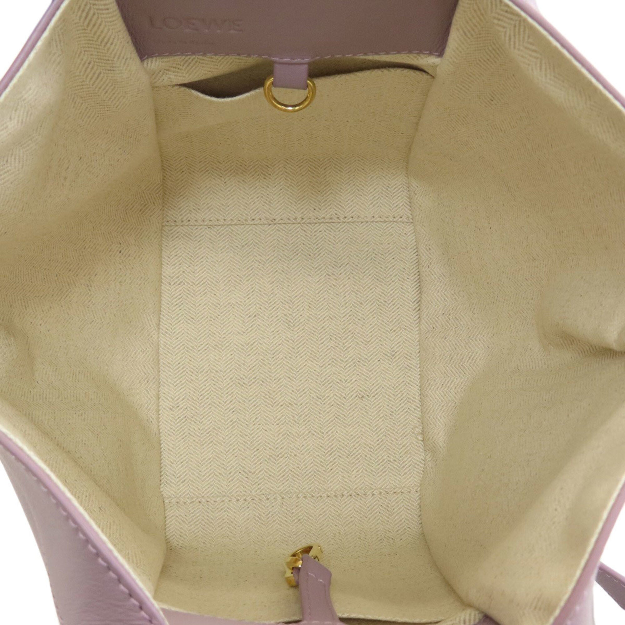 Loewe Hammock Purple Leather Handbag (Pre-Owned)