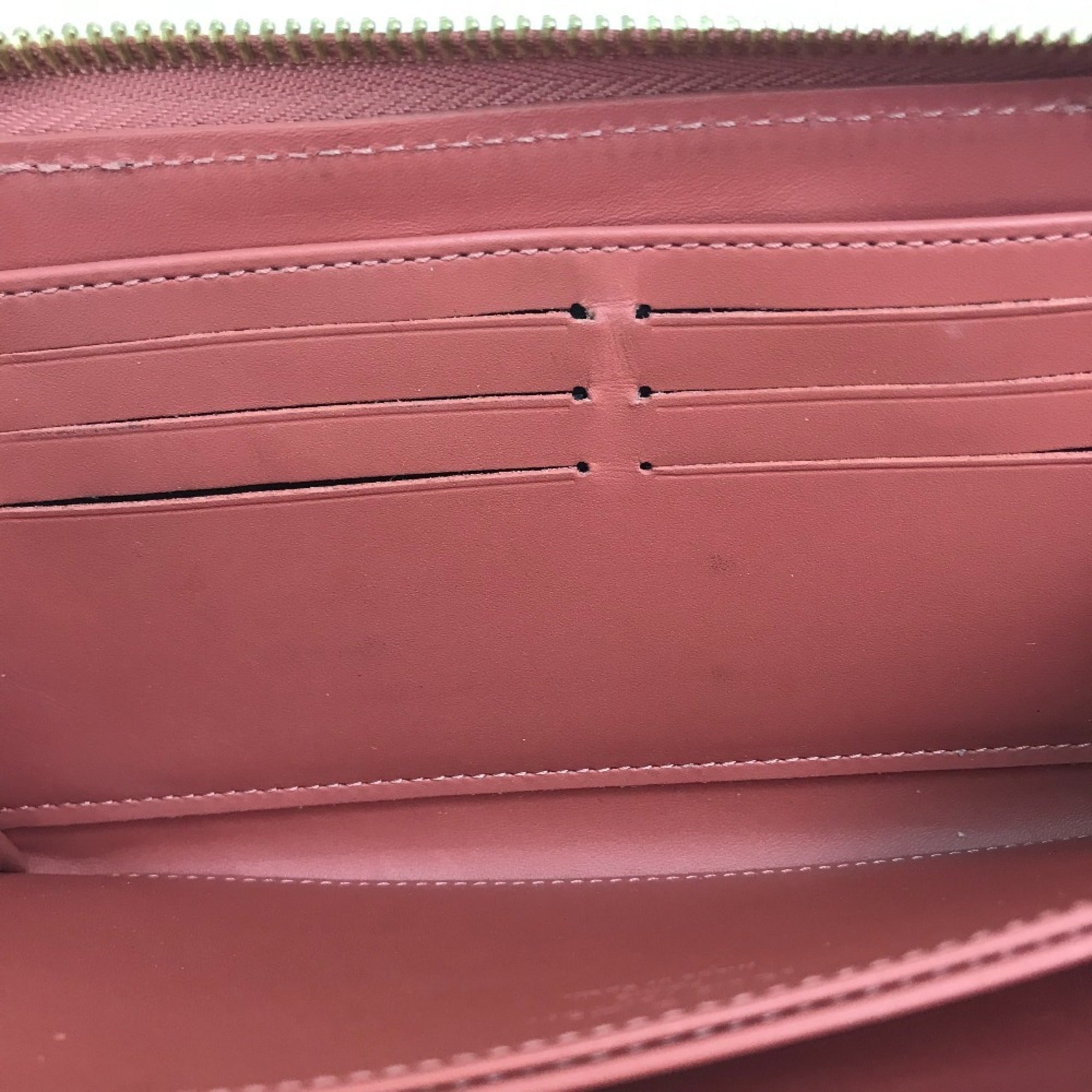 Louis Vuitton Monogram Monogram Pink Beige Monogram Patent Leather Long Wallet (Bi-Fold) (Pre-Owned)