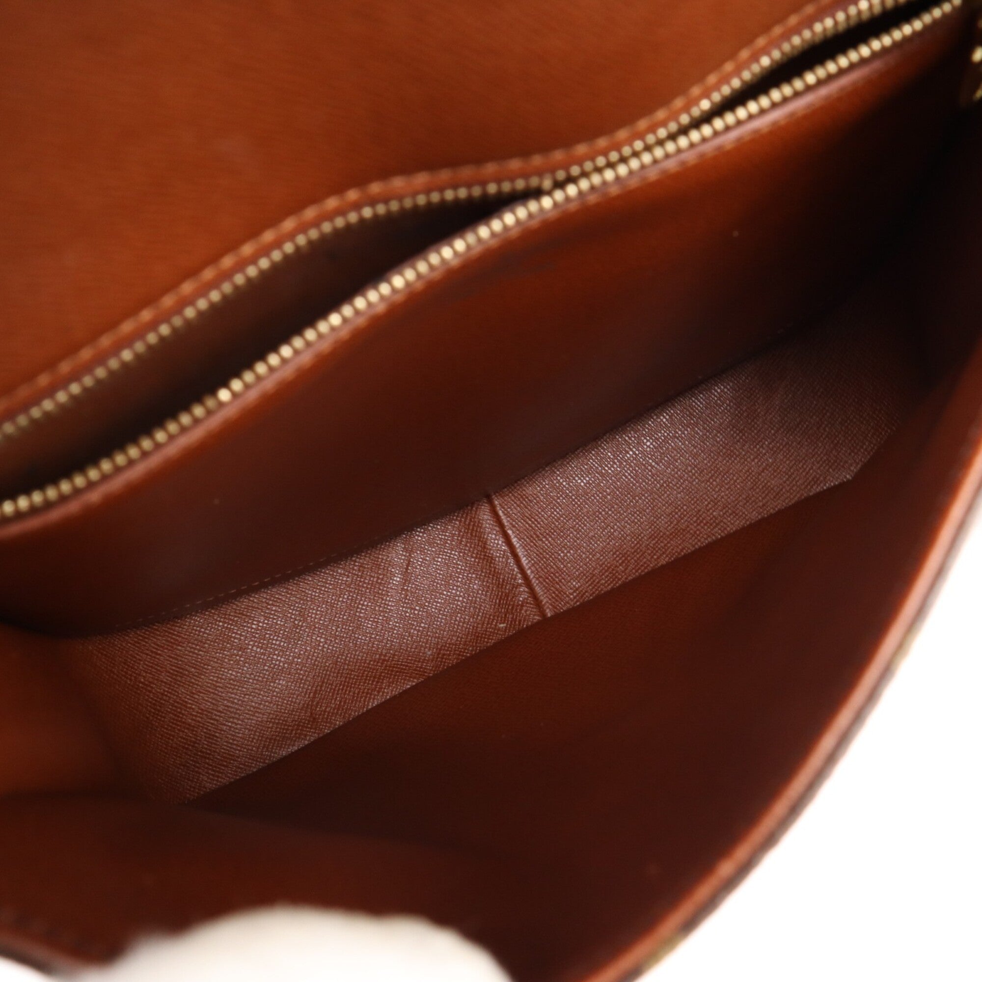 Louis Vuitton Monogram Beige Brown Coated Canvas Leather Shoulder Bag (Pre-Owned)