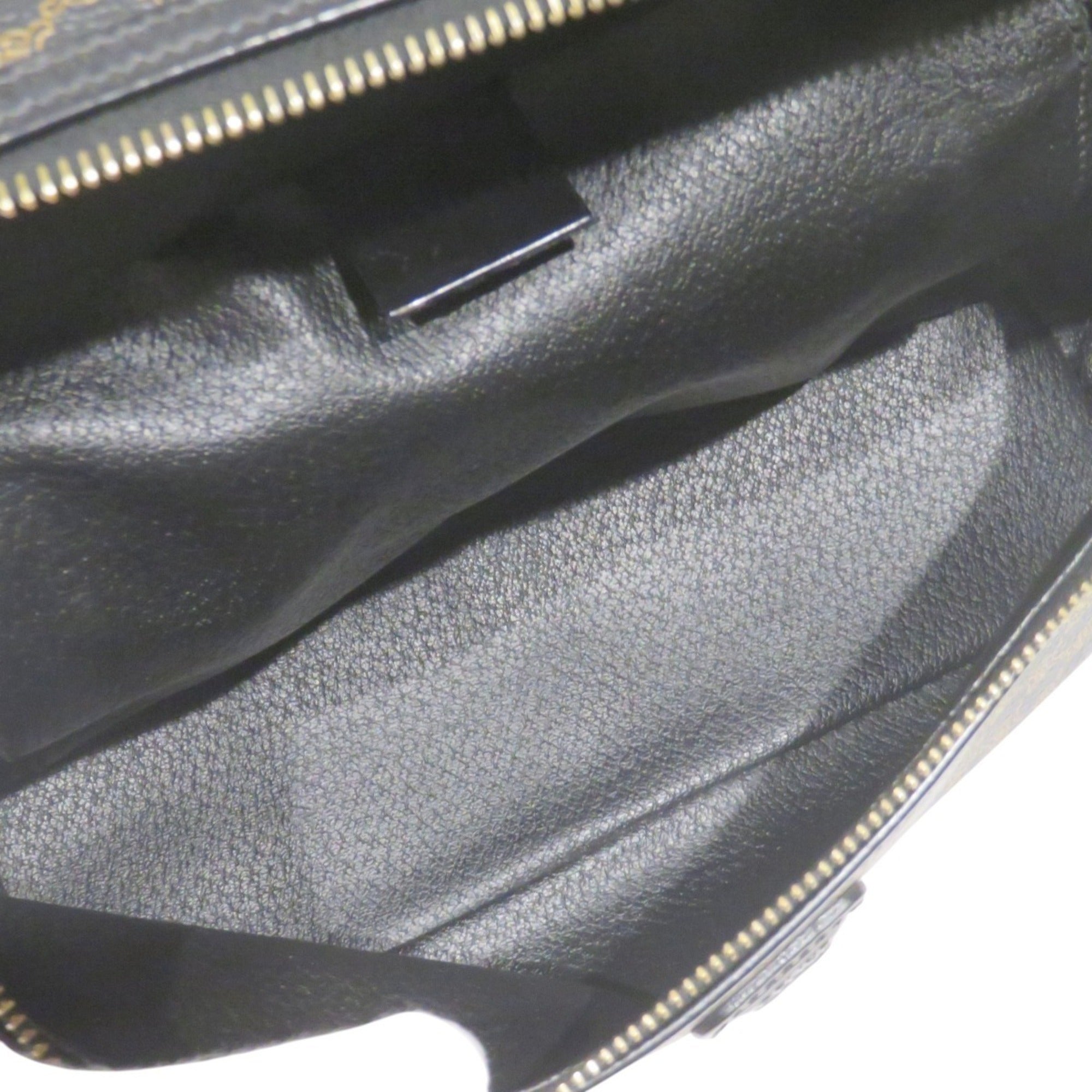 Celine Macadam Black Brown Pvc Leather Vanity Bag (Pre-Owned)