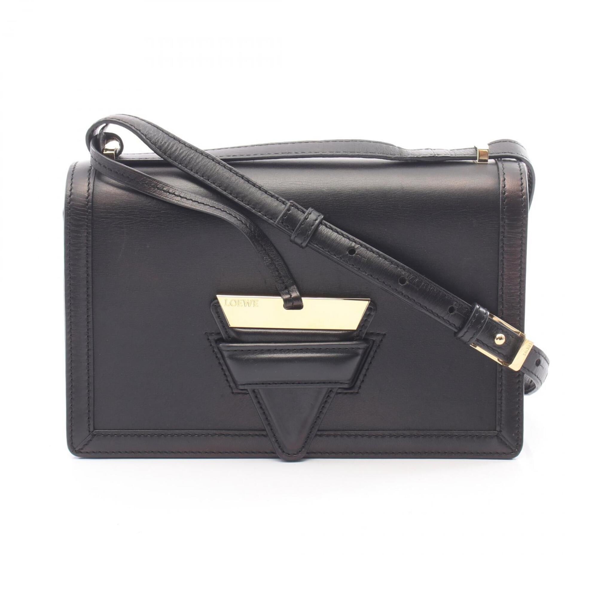 Loewe Black Leather Handbag Shoulder Bag (Pre-Owned)