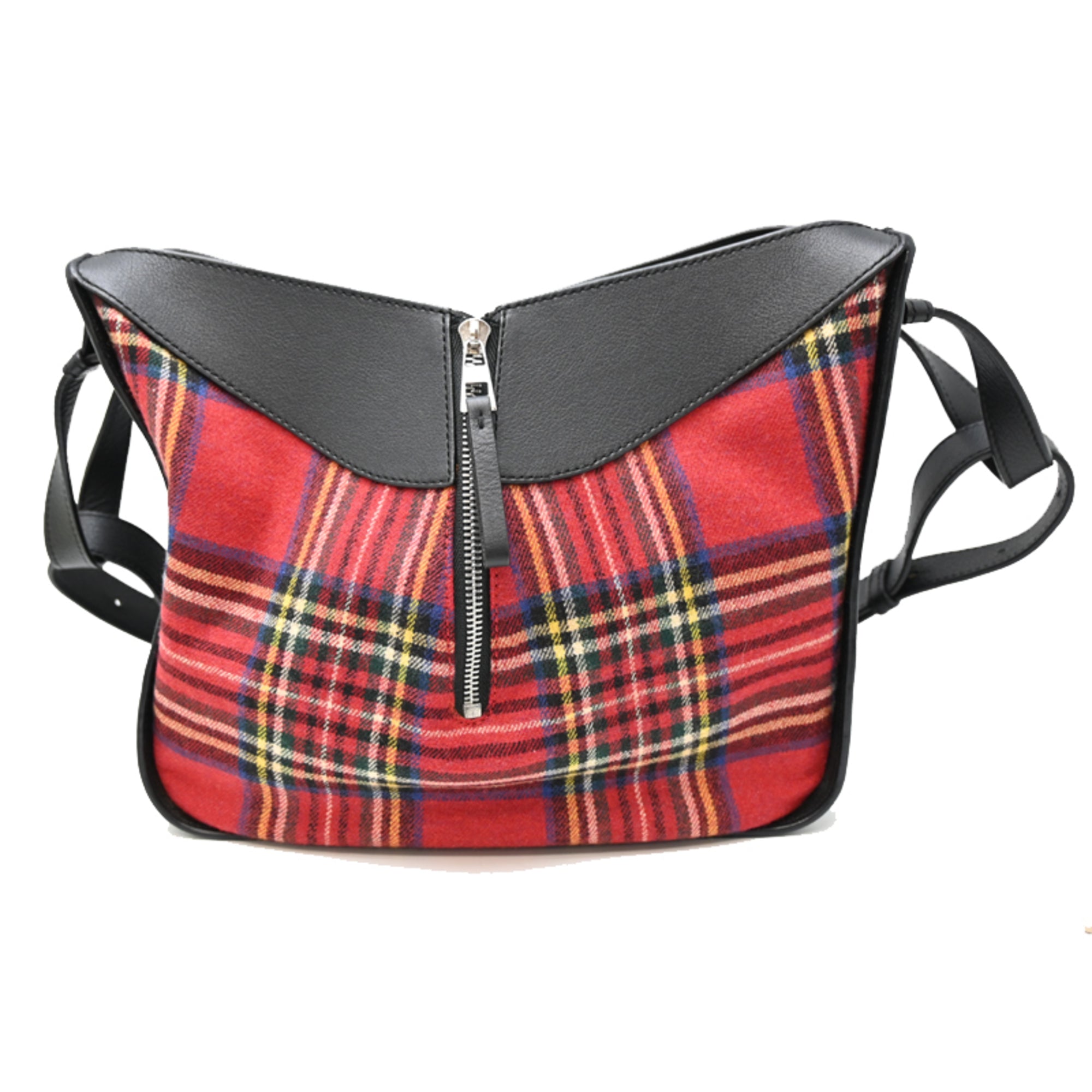 Loewe Black Multi-Color Red Color Leather Wool Shoulder Bag (Pre-Owned)