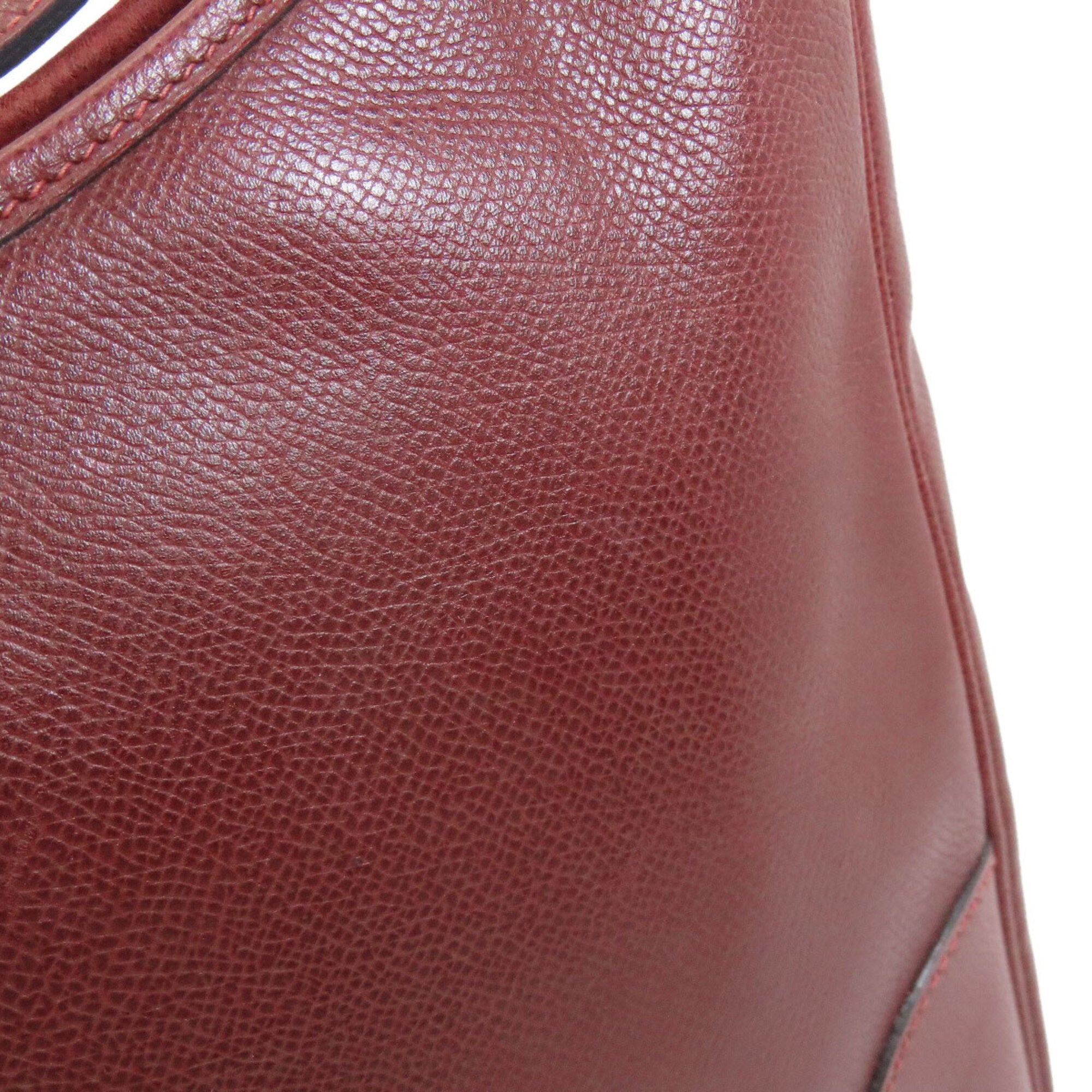 Hermes Rouge H Lisse Leather Shoulder Bag (Pre-Owned)